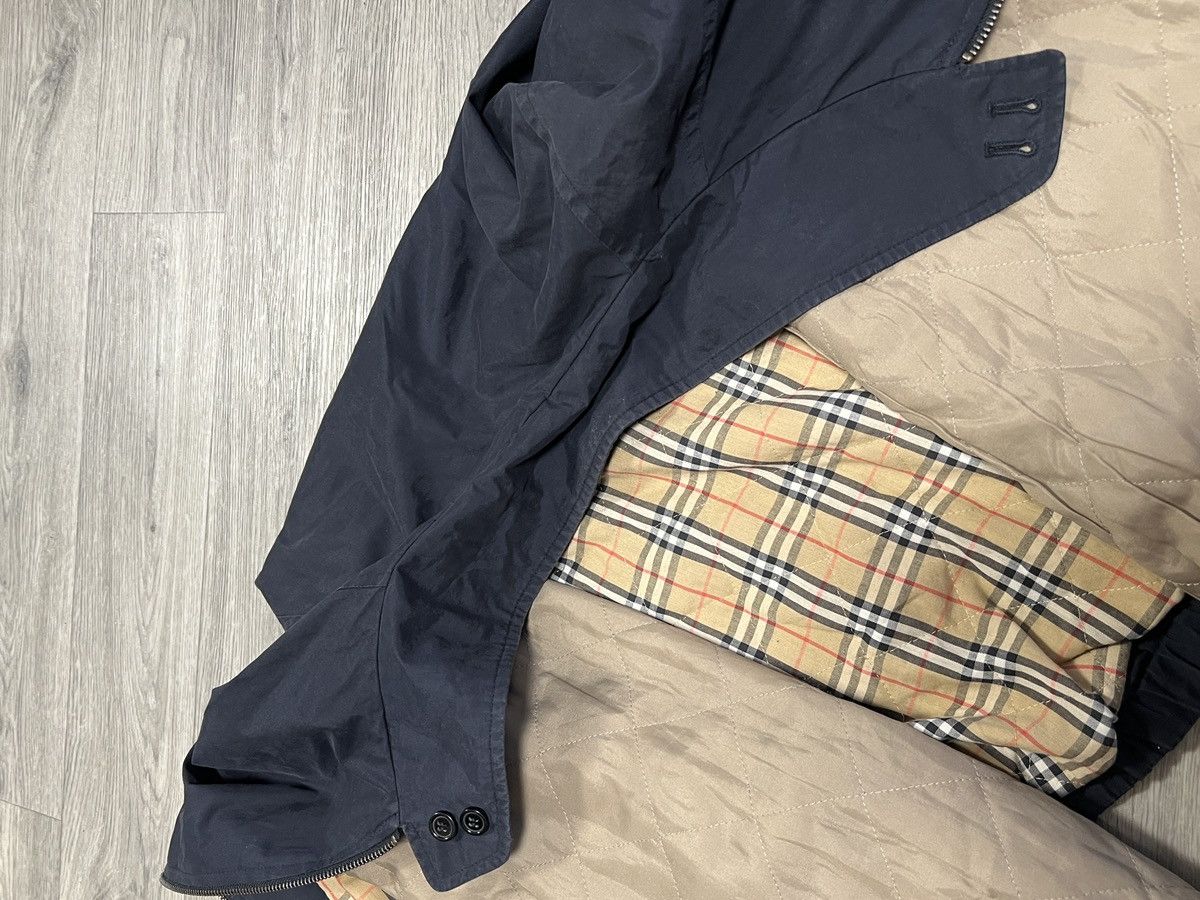 Vintage Burberry's Black Bomber Jacket w/ Check mens size M