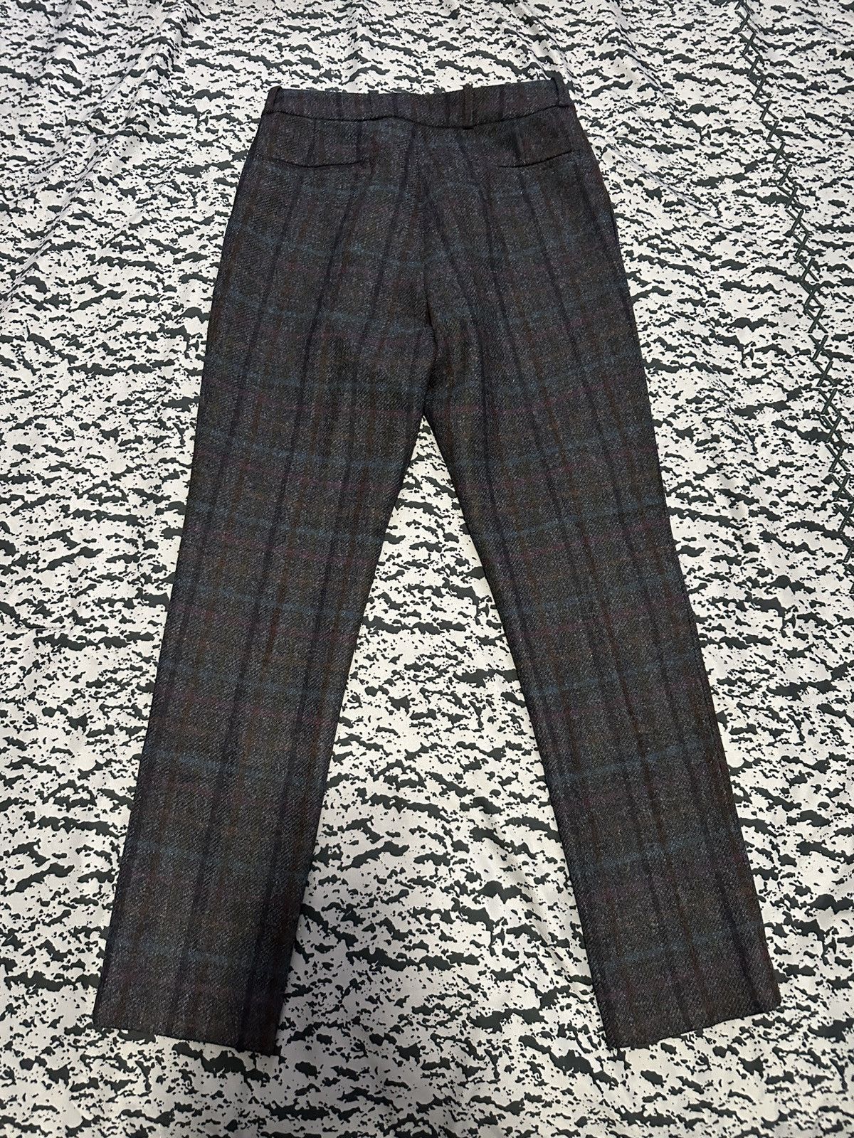 Aime Leon Dore Midnight Multi Muted Jewel Tartan Plaid Tweed Trousers Size US 29 - 5 Thumbnail