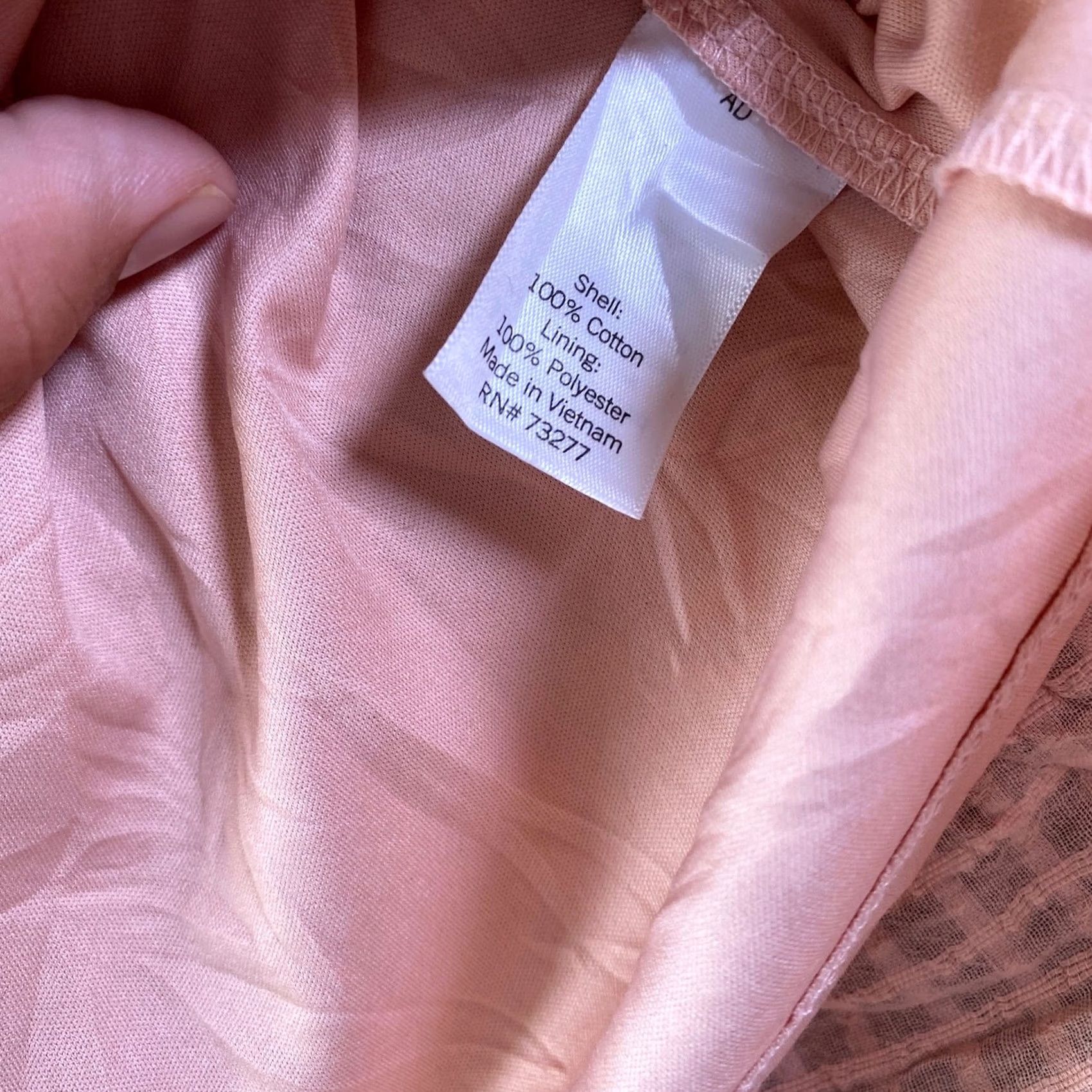 Lauren Conrad Lauren Conrad Blouse Womens Blush Pink Checkered Lined Long Sleeve Boho Casual Workwear Shirt L Size L / US 10 / IT 46 - 7 Thumbnail