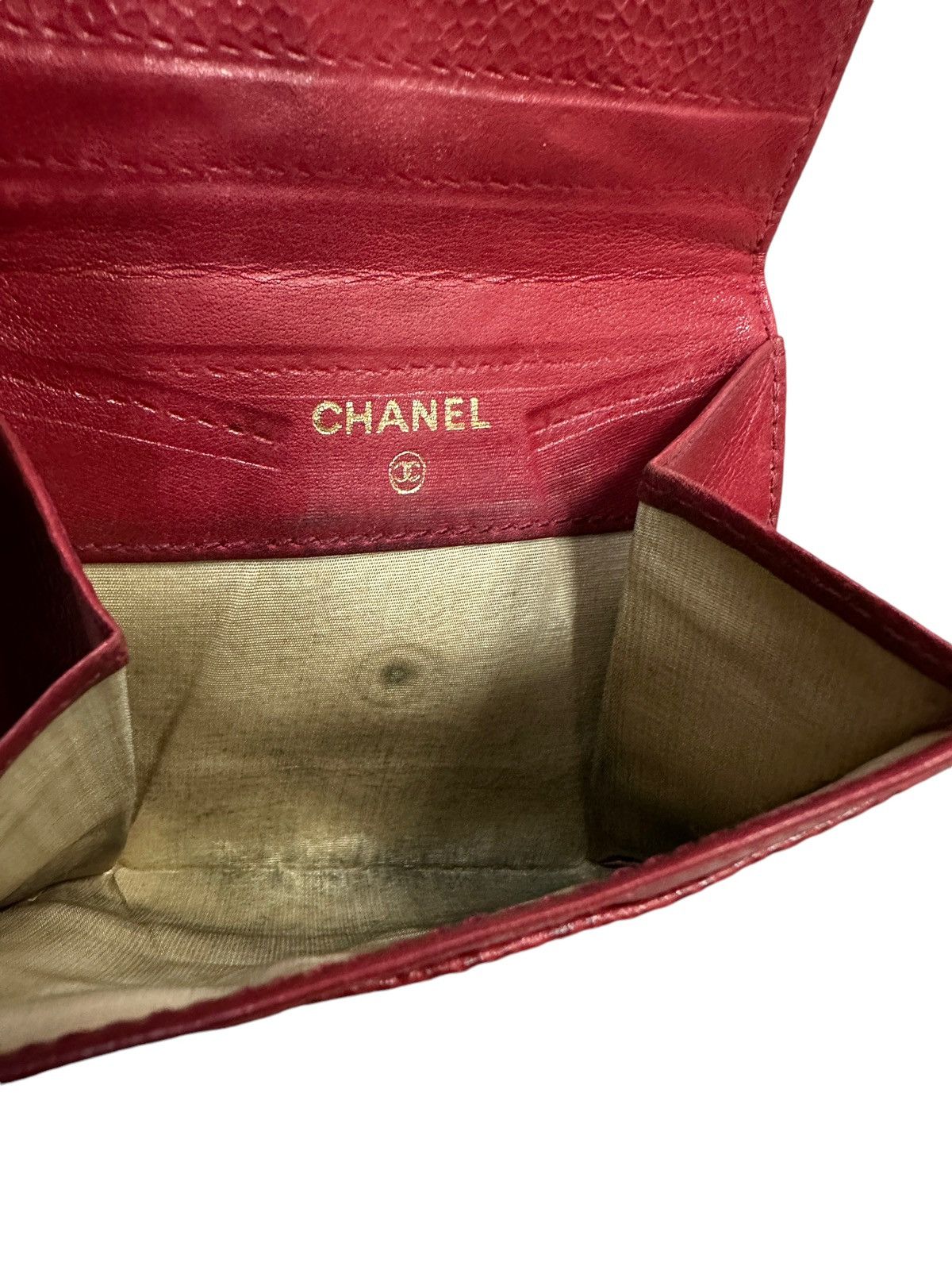 Chanel 💥Vintage Chanel 1994 Coin Case Caviar Red Size ONE SIZE - 8 Thumbnail