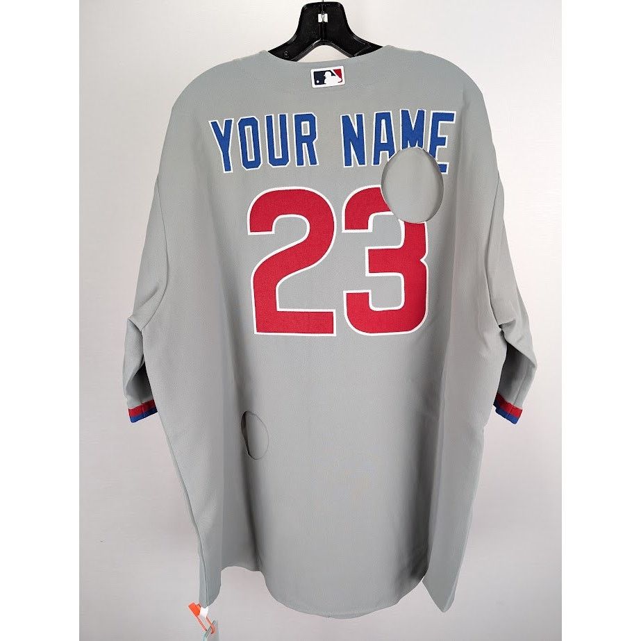 Off-White o1rshd1 Q:2 / MLB-Chicago Cubs Cheese Shirt in Grey/Blue/Red Size US XL / EU 56 / 4 - 10 Thumbnail