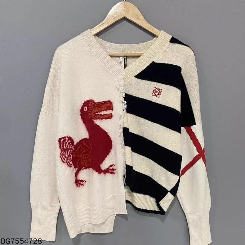 Loewe LOEWE Irregular knit tassel sweater Size S / US 4 / IT 40 - 1 Thumbnail