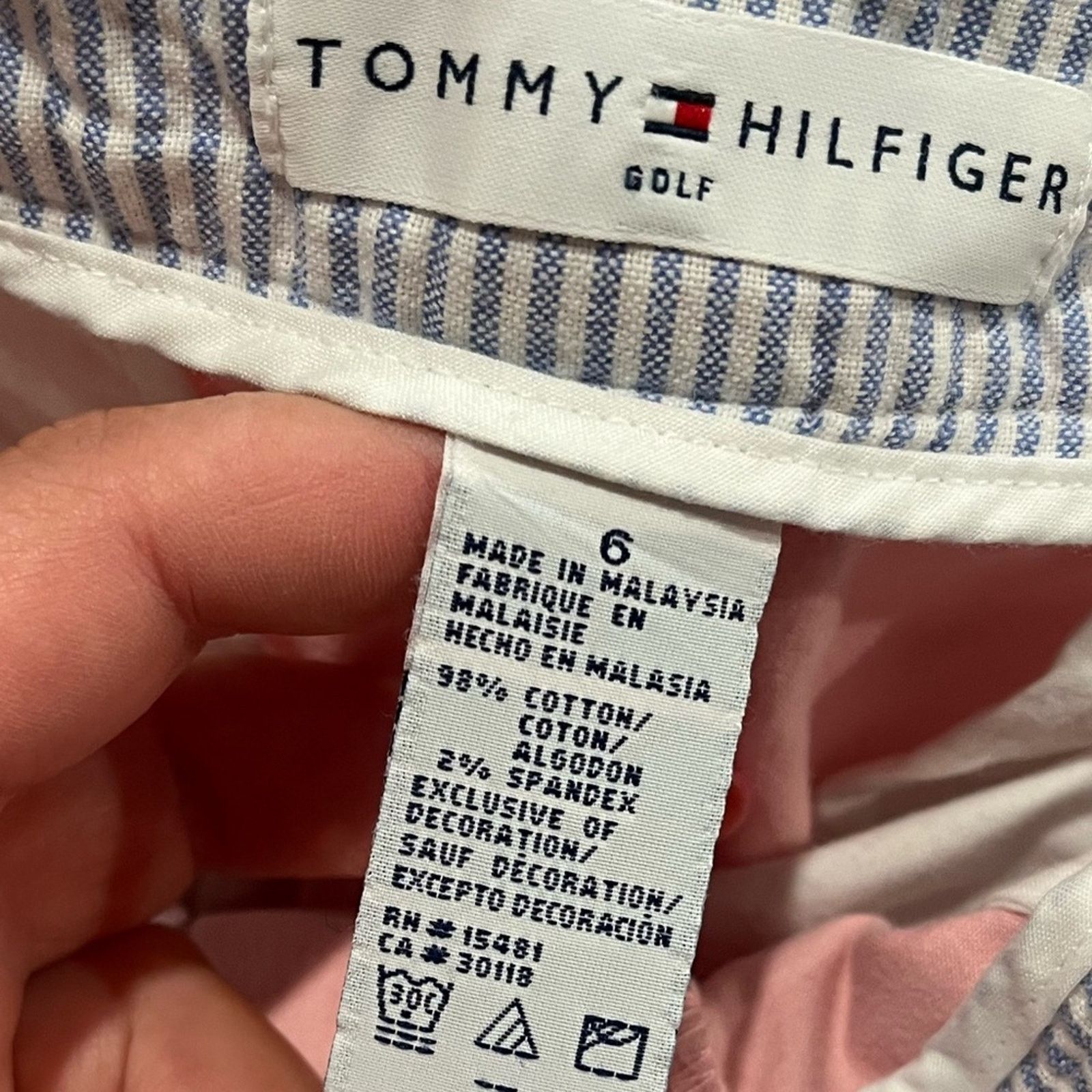 Tommy Hilfiger Tommy Hilfiger Shorts Womens High Rise Flat Front Chino Sz 6 Size 28" / US 6 / IT 42 - 2 Thumbnail