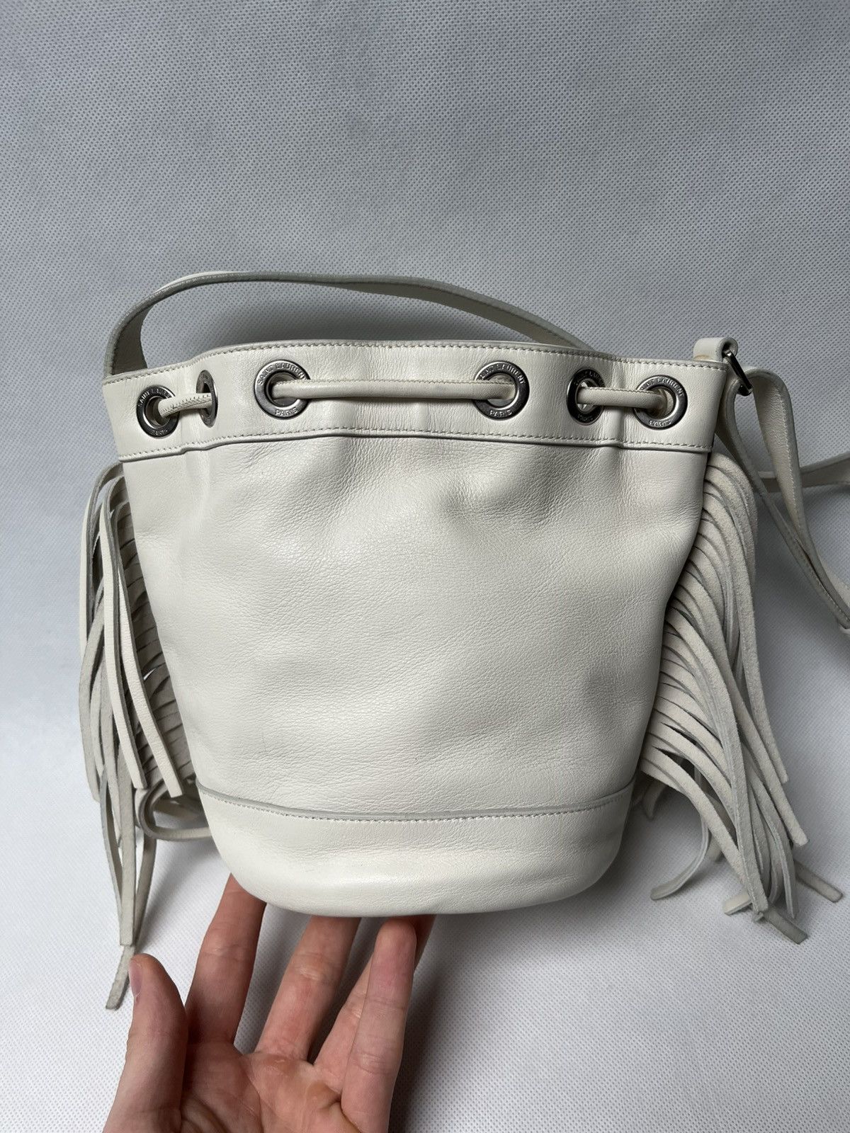 Saint Laurent Paris Saint Laurent Paris mini rider white zipper shoulder bag Size ONE SIZE - 13 Thumbnail