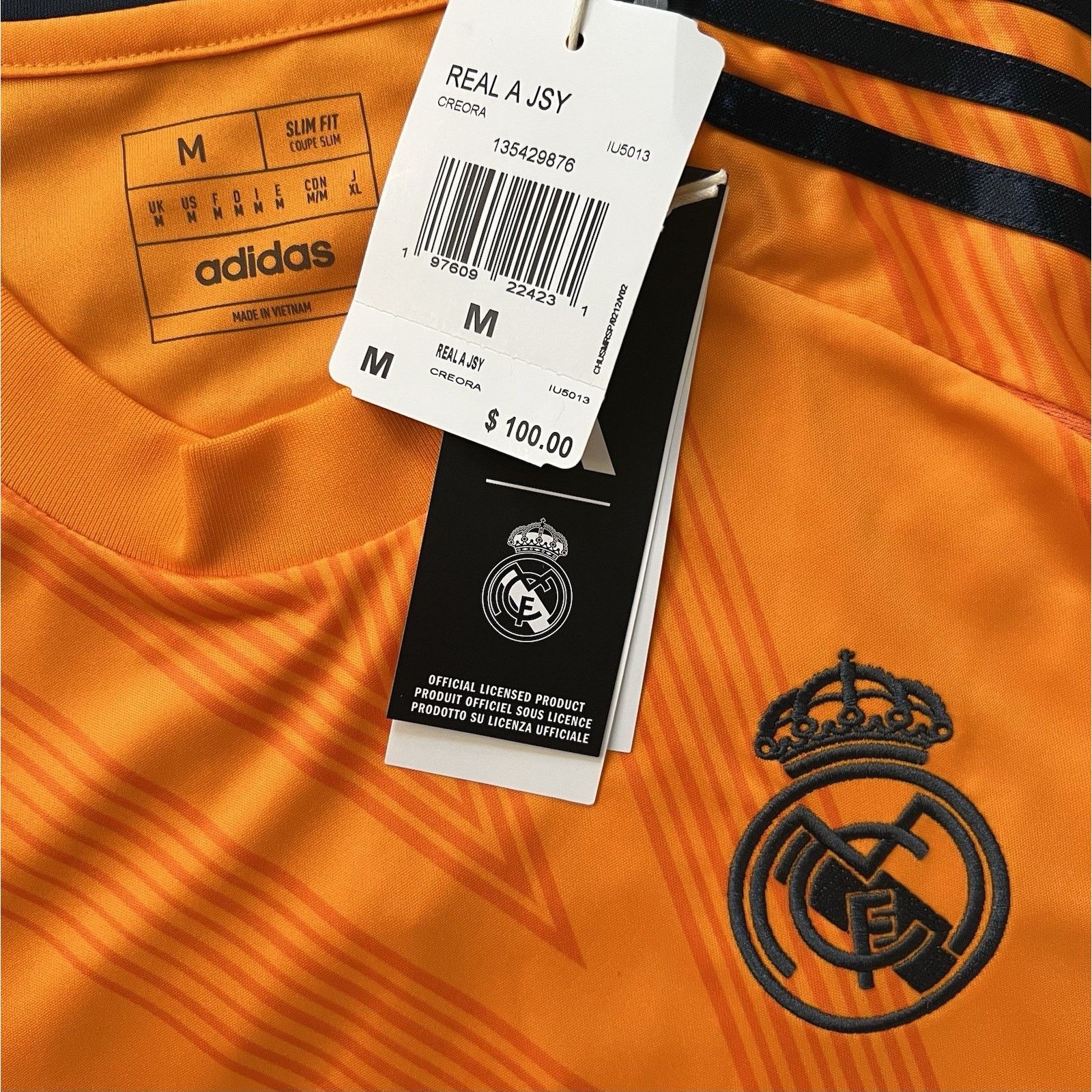 Adidas Adidas 2024/25 Real Madrid Away Soccer Jersey Medium Orange Size US M / EU 48-50 / 2 - 4 Thumbnail