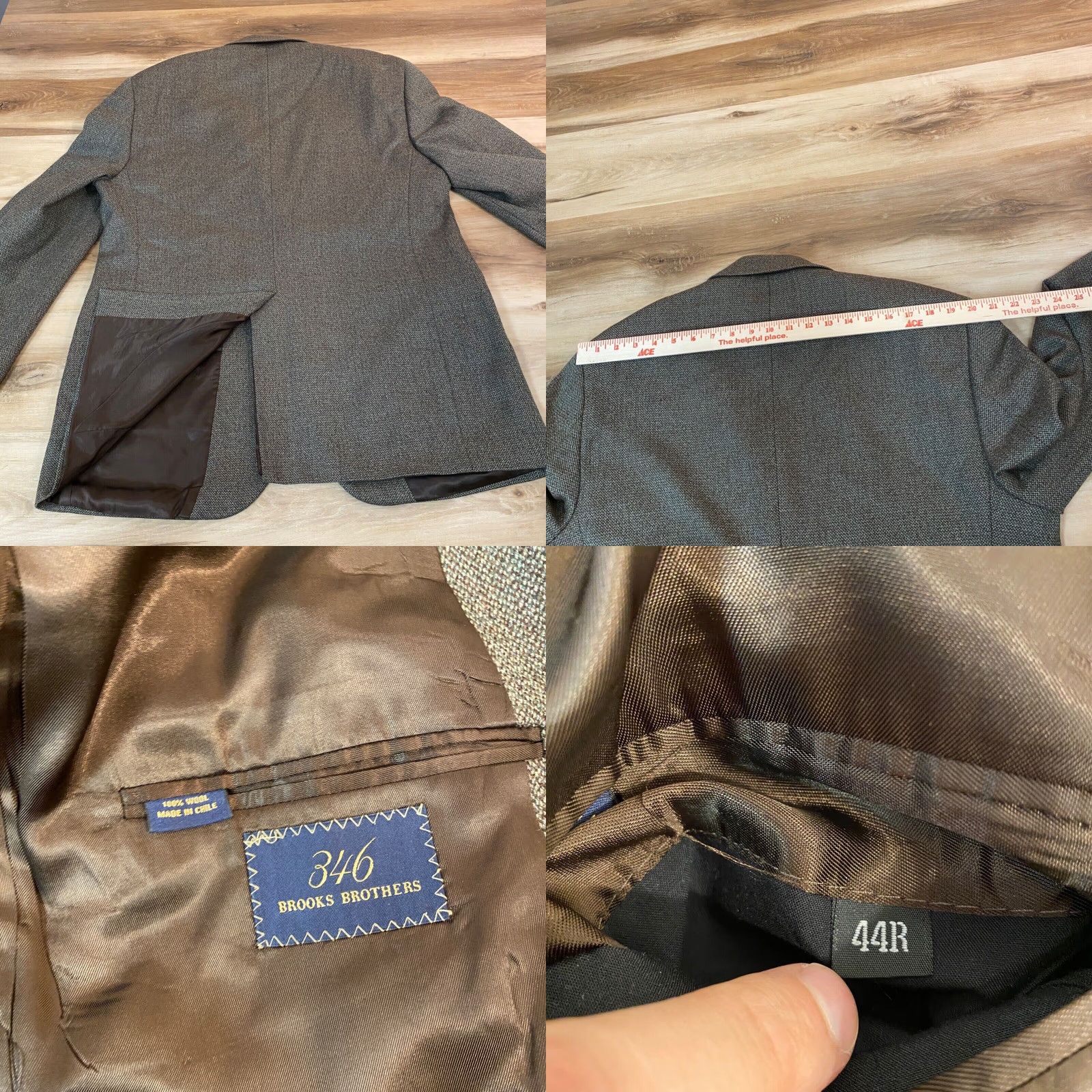 Brooks Brothers Brooks Brothers Blazer Mens 44R Green Wool 2-Button Single-Breasted Sport Jacket Shirt? Size 44R - 8 Thumbnail