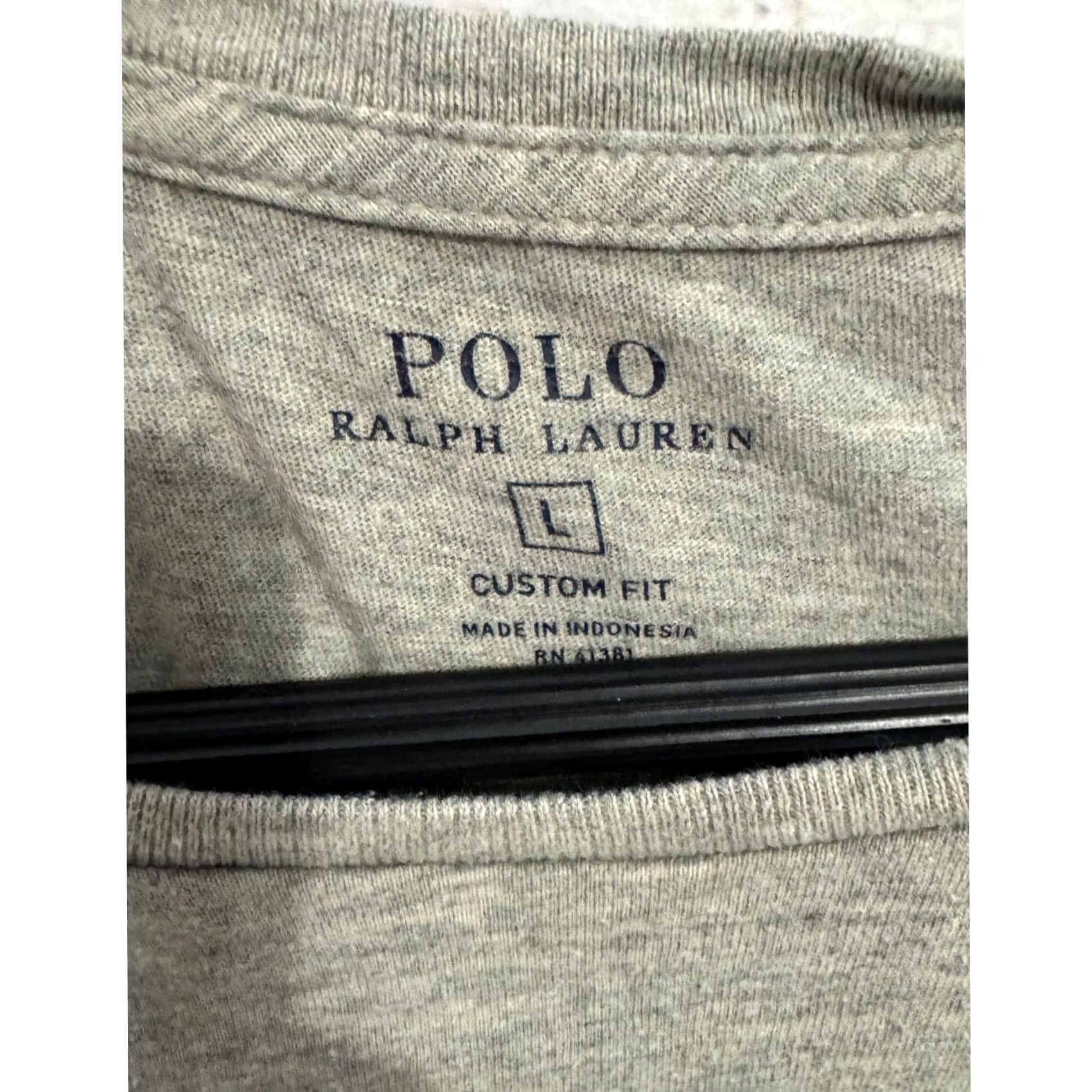 Polo Ralph Lauren Polo Ralph Lauren Mens T-Shirt Crew Neck Short Sleeve Gray Custom Fit Logo Size US L / EU 52-54 / 3 - 6 Thumbnail