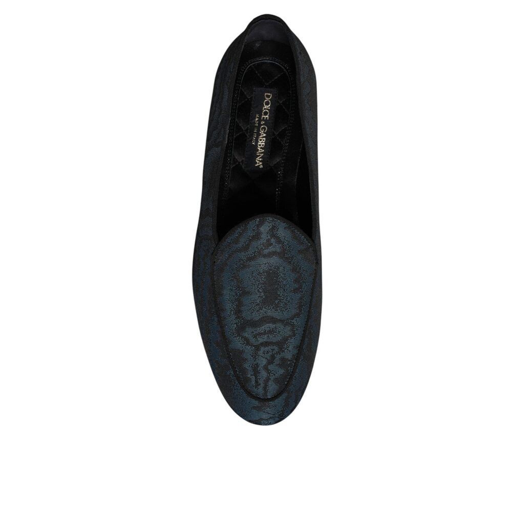 Dolce & Gabbana Dolce & Gabbana Blue Black Flats Men Loafers Dress Shoes Size US 8.5 / EU 41-42 - 8 Thumbnail