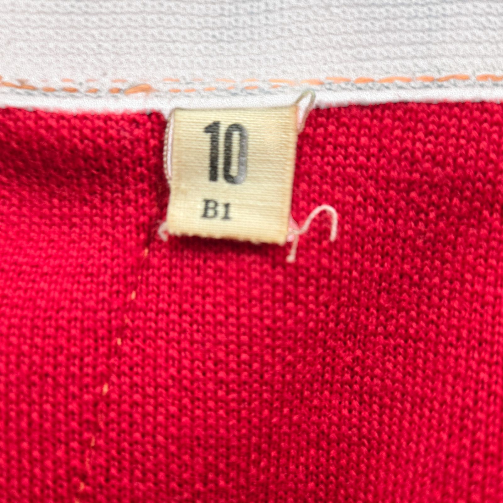 Vintage 50s Vintage Red Double Breasted Blazer Skirt Wool Set Size 2 Size XS / US 0-2 / IT 36-38 - 17 Thumbnail