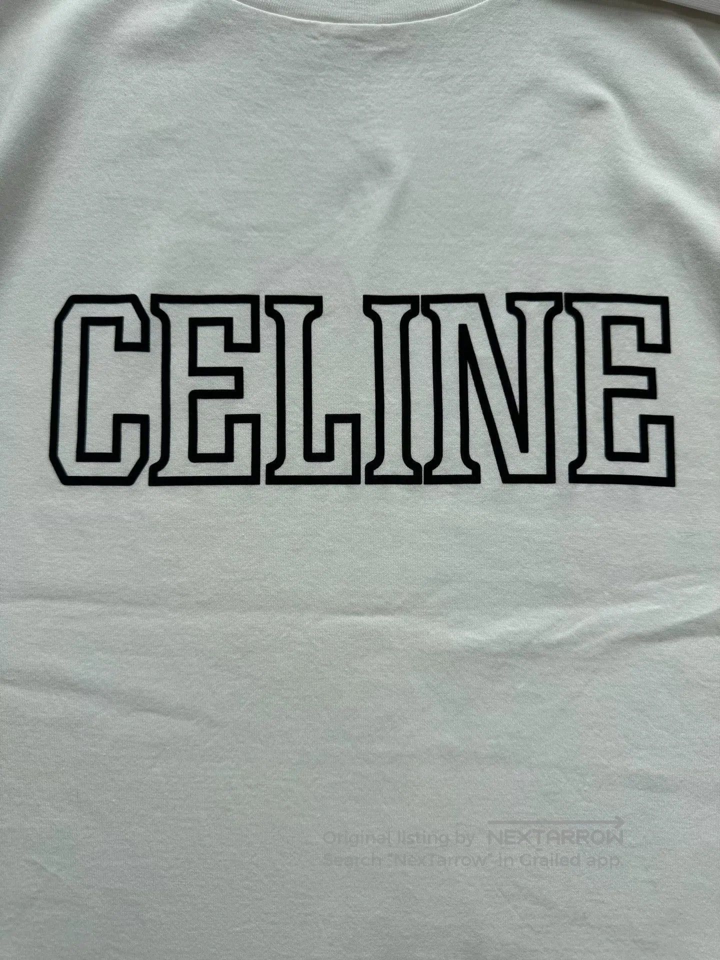 Celine Celine Red White Slogan Logo Fake Two-Piece Long Sleeve. Size M / US 6-8 / IT 42-44 - 4 Thumbnail