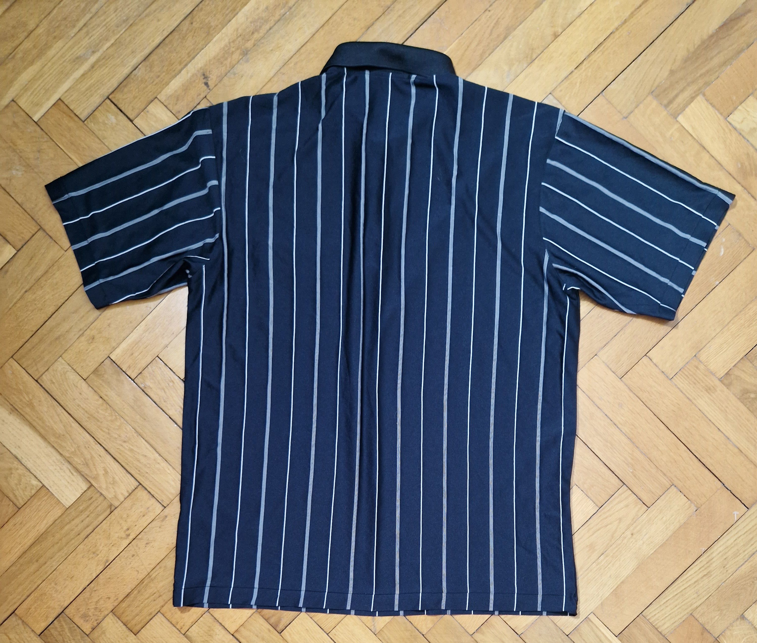 Yves Saint Laurent Yves Saint Laurent silk vintage navy stripped shirt Size US XL / EU 56 / 4 - 2 Thumbnail