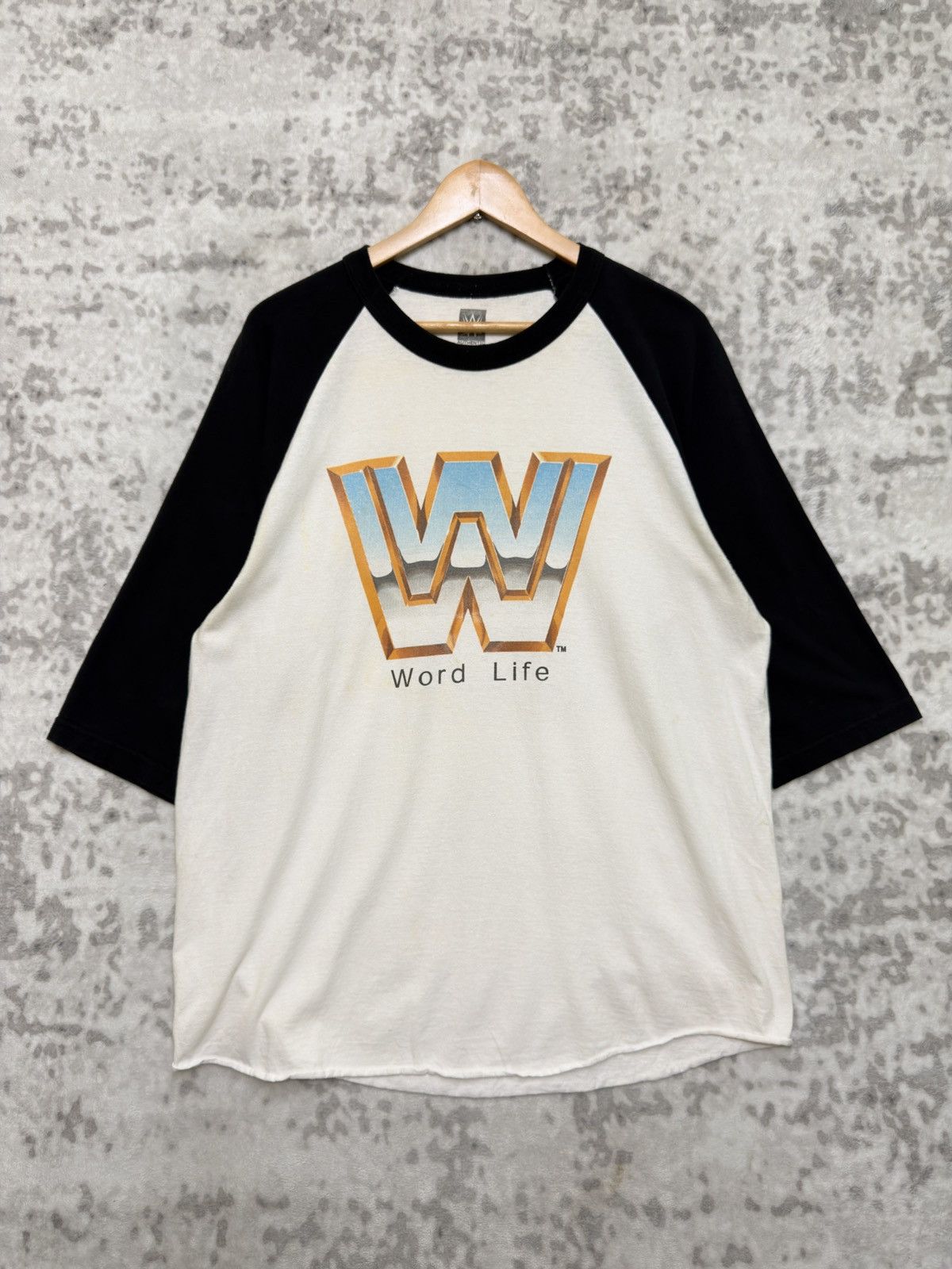 WWE Vintage WWE John Cena Word Life Raglan Tee Wrestling Shirt Size US L / EU 52-54 / 3 - 1 Thumbnail