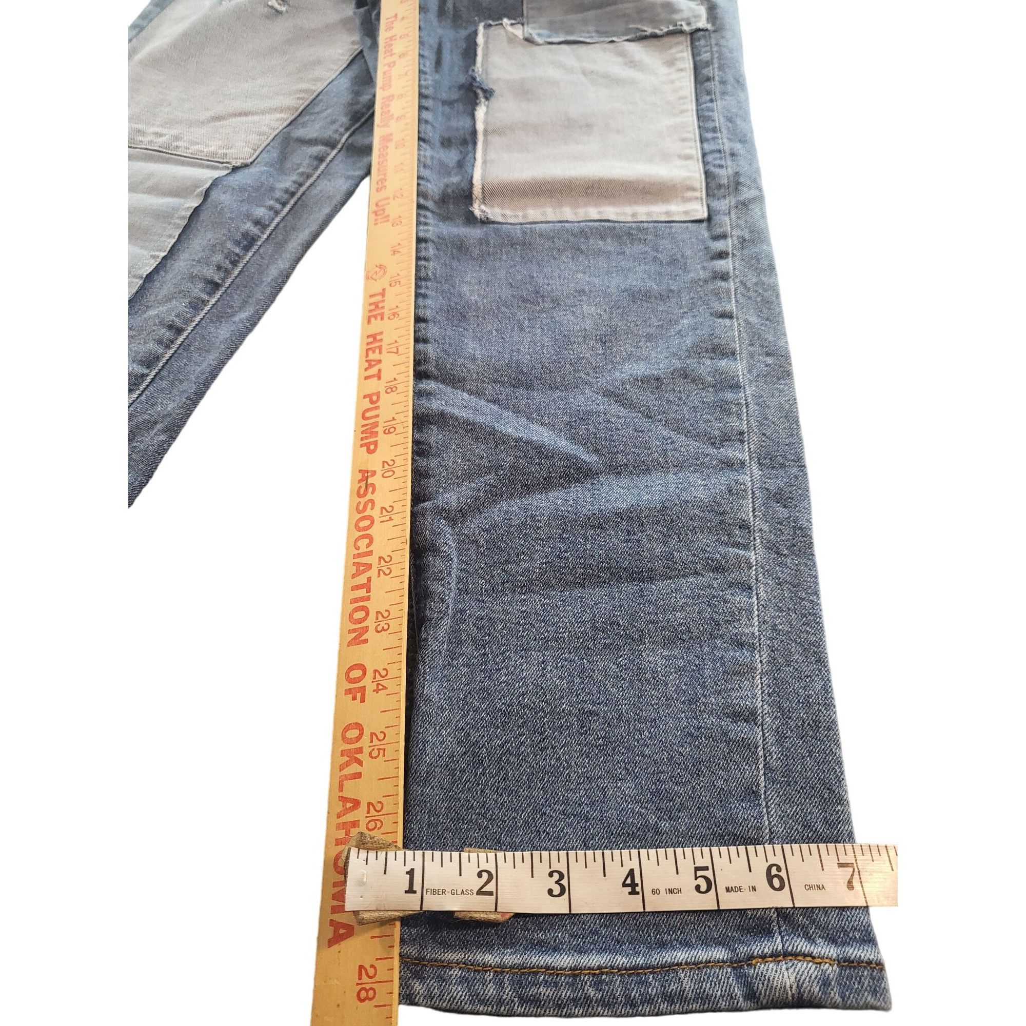 Other Wonderly Slim Boyfriend Patchwork Jeans Women Sz 6 Blue Deni Size 28" / US 6 / IT 42 - 5 Thumbnail