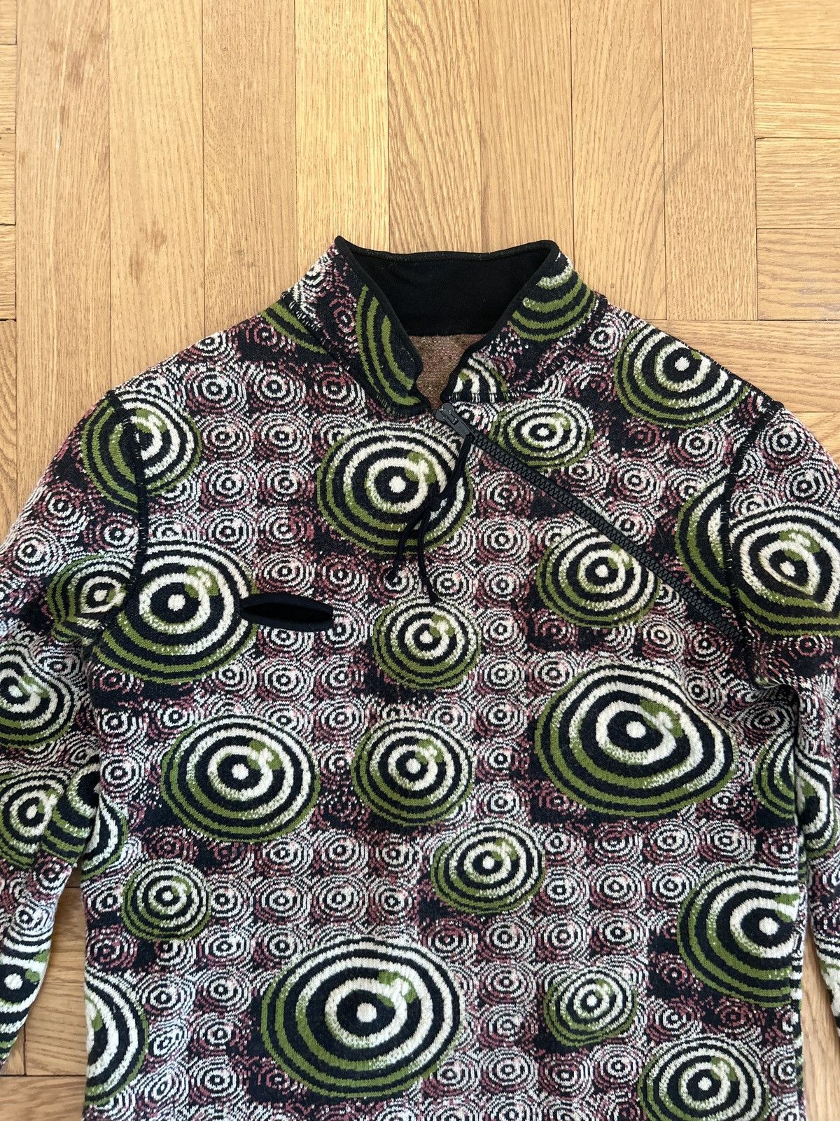 Jean Paul Gaultier FW96 Cheongsam Psychedelic Jacquard Sweater Size US S / EU 44-46 / 1 - 2 Thumbnail