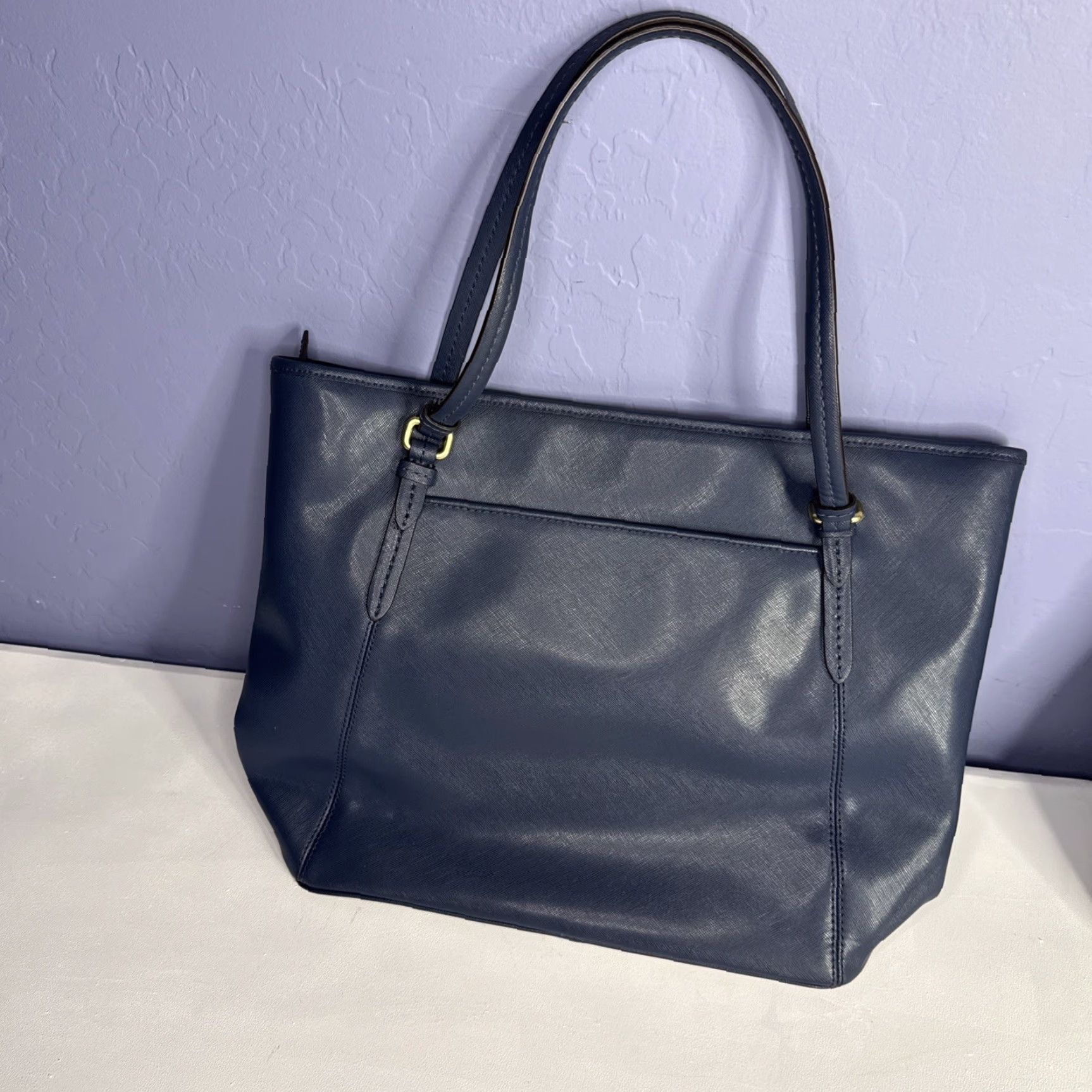 Coach Coach Payton Leather Navy Blue Tote Shoulder Bag E 1480-F27349 Women’s Size ONE SIZE - 7 Thumbnail