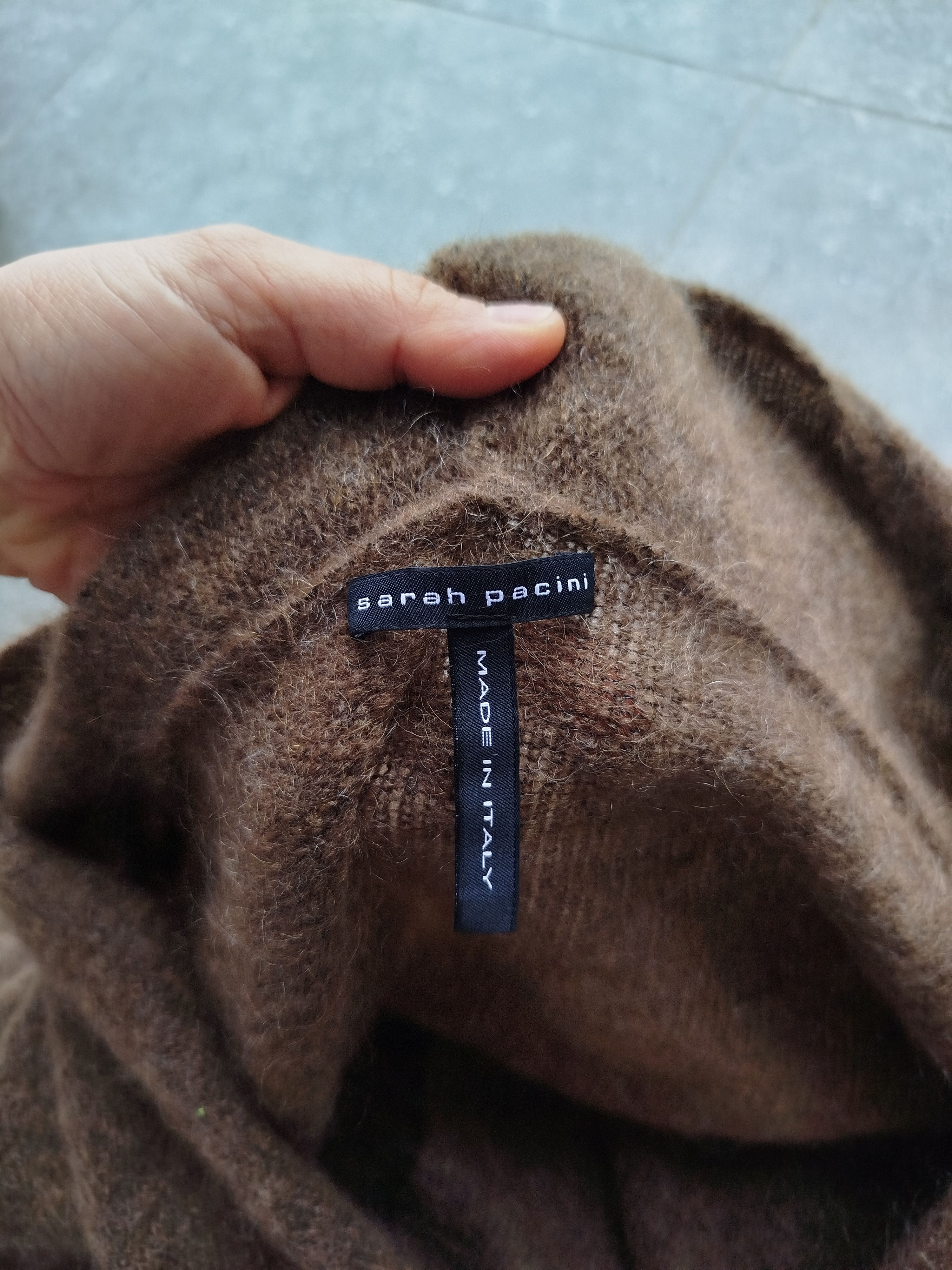 Sarah Pacini Cardigan Coat Wrap Pin Oversized Mohair Blend One Size Size ONE SIZE - 12 Thumbnail