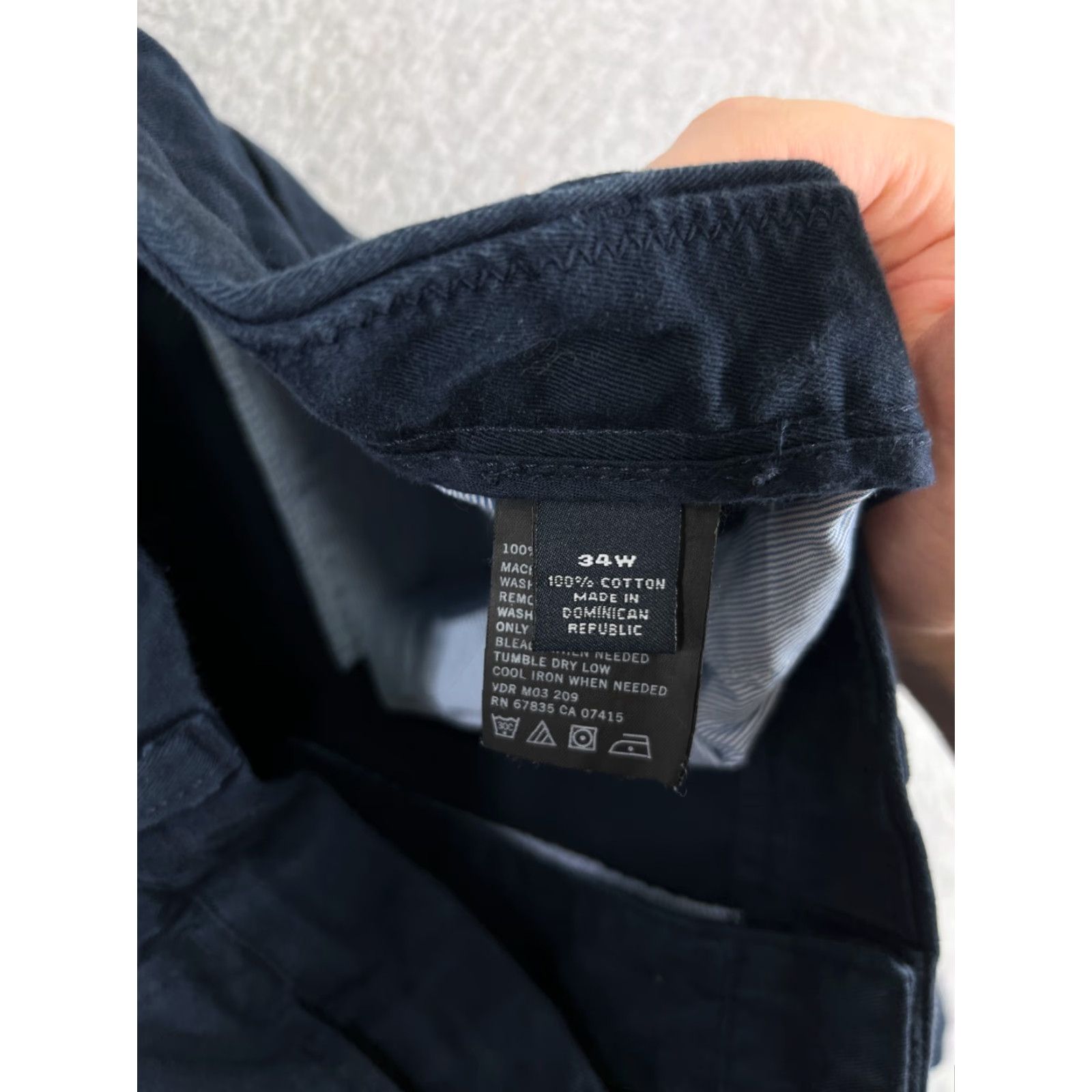 Nautica Nautica Shorts Mens 34 Blue 100% Cotton Twill Chino Zip Fly Casual Skate Surf - Regular Fit, Mid Rise, 10 Inseam, Cotton Canvas, Blue, Men Size US 34 / EU 50 - 3 Thumbnail