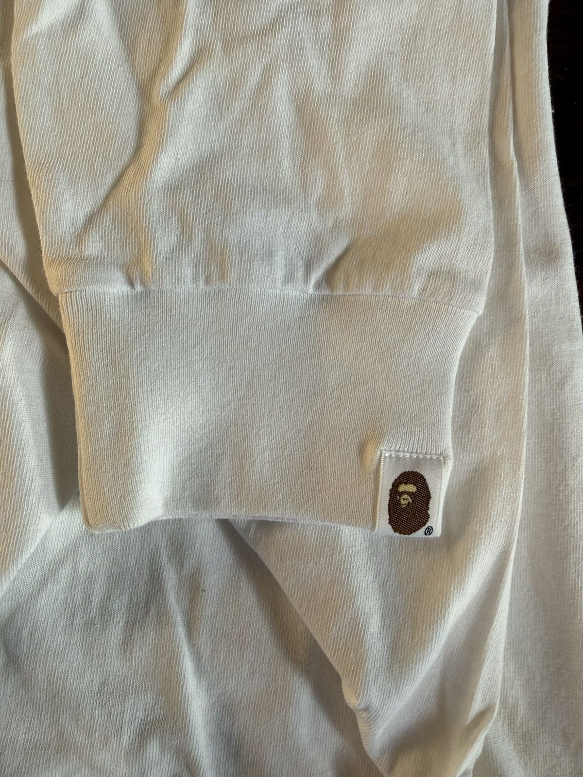 Bape A Bathing Ape White Long Sleeve Cotton T-Shirt Size US M / EU 48-50 / 2 - 9 Thumbnail
