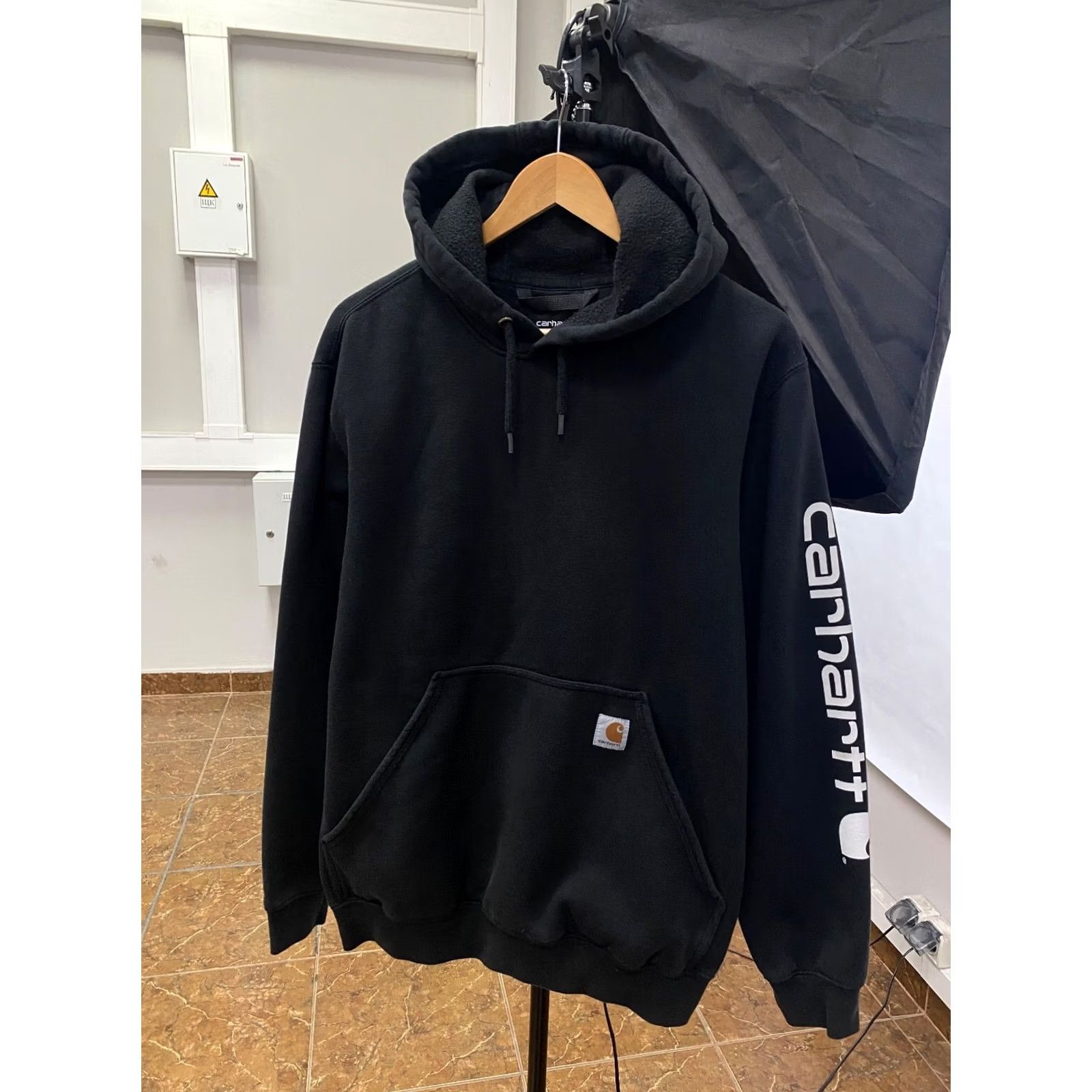 Carhartt VINTAGE Carhartt Hoodie Mens M Black Retro Y2K Rare Hype Full Zip Shirt Size US M / EU 48-50 / 2 - 2 Thumbnail