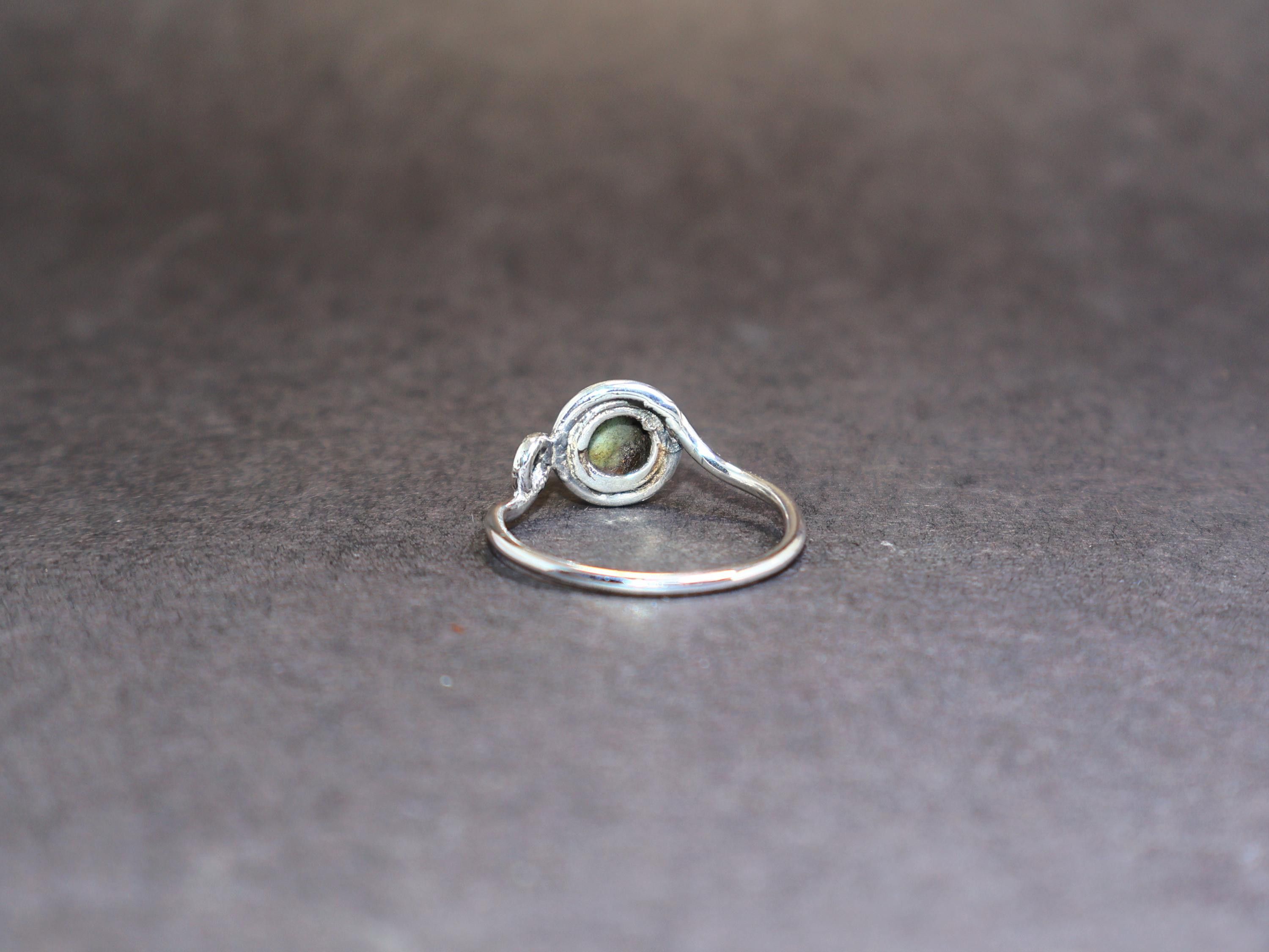 Handmade Larimar ring, Womens Jewelry, Handmade sterling Silver ring, Size ONE SIZE - 5 Thumbnail