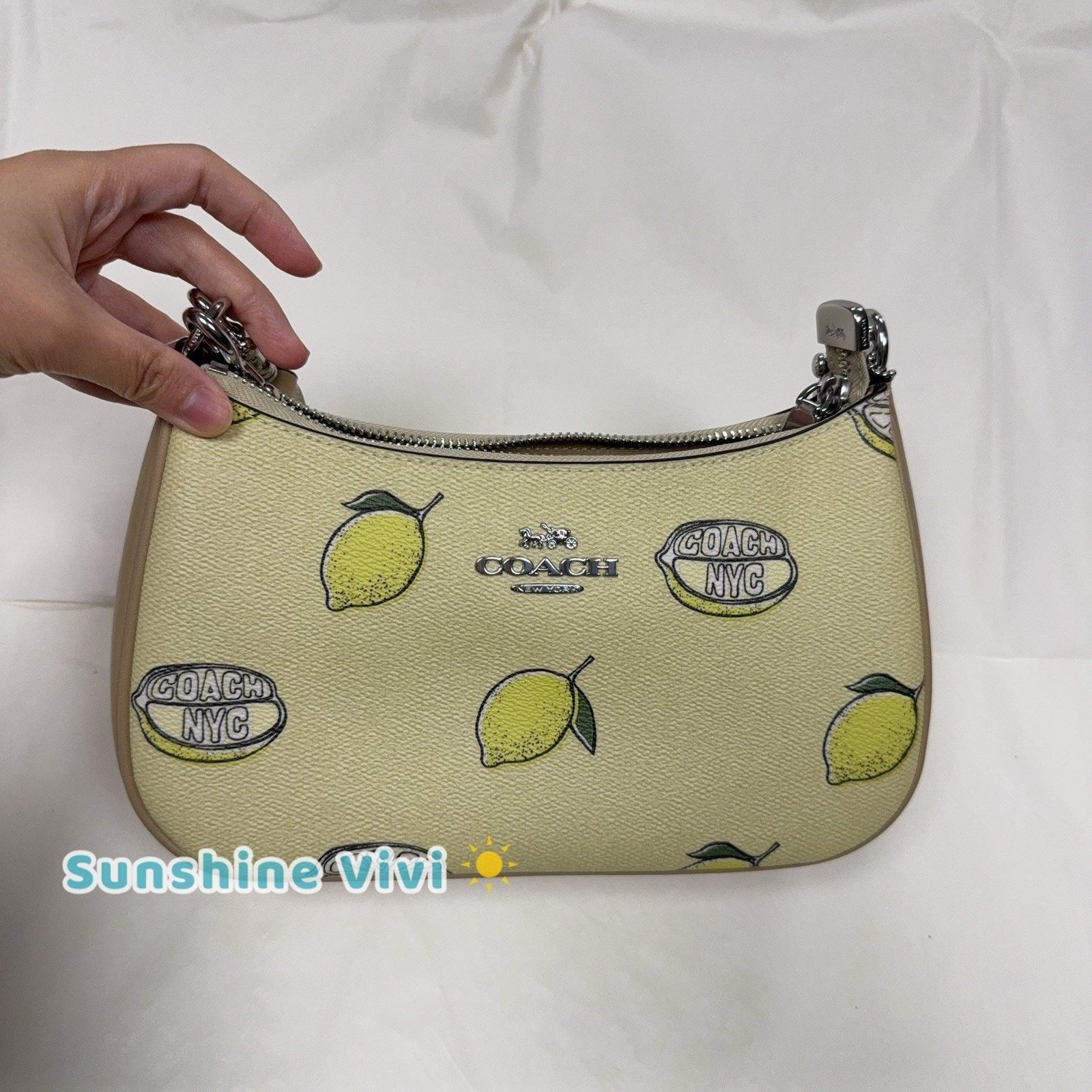 Coach NWT Coach Teri Shoulder Bag Crossbody Lemon Yellow CBA53 Size ONE SIZE - 3 Thumbnail
