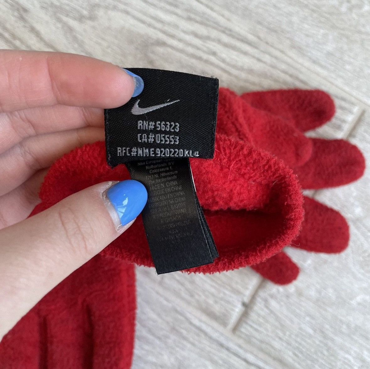 Nike Vintage Nike Fleece Gloves Size ONE SIZE - 5 Thumbnail