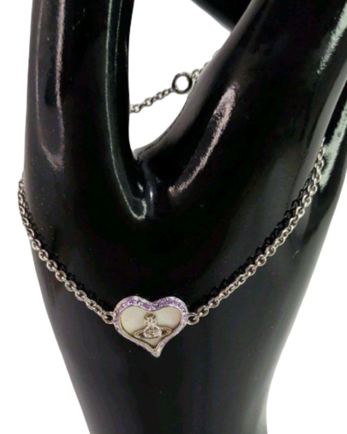 Vivienne Westwood Heart Shaped Orb Embellished Bracelet Size ONE SIZE - 6 Thumbnail