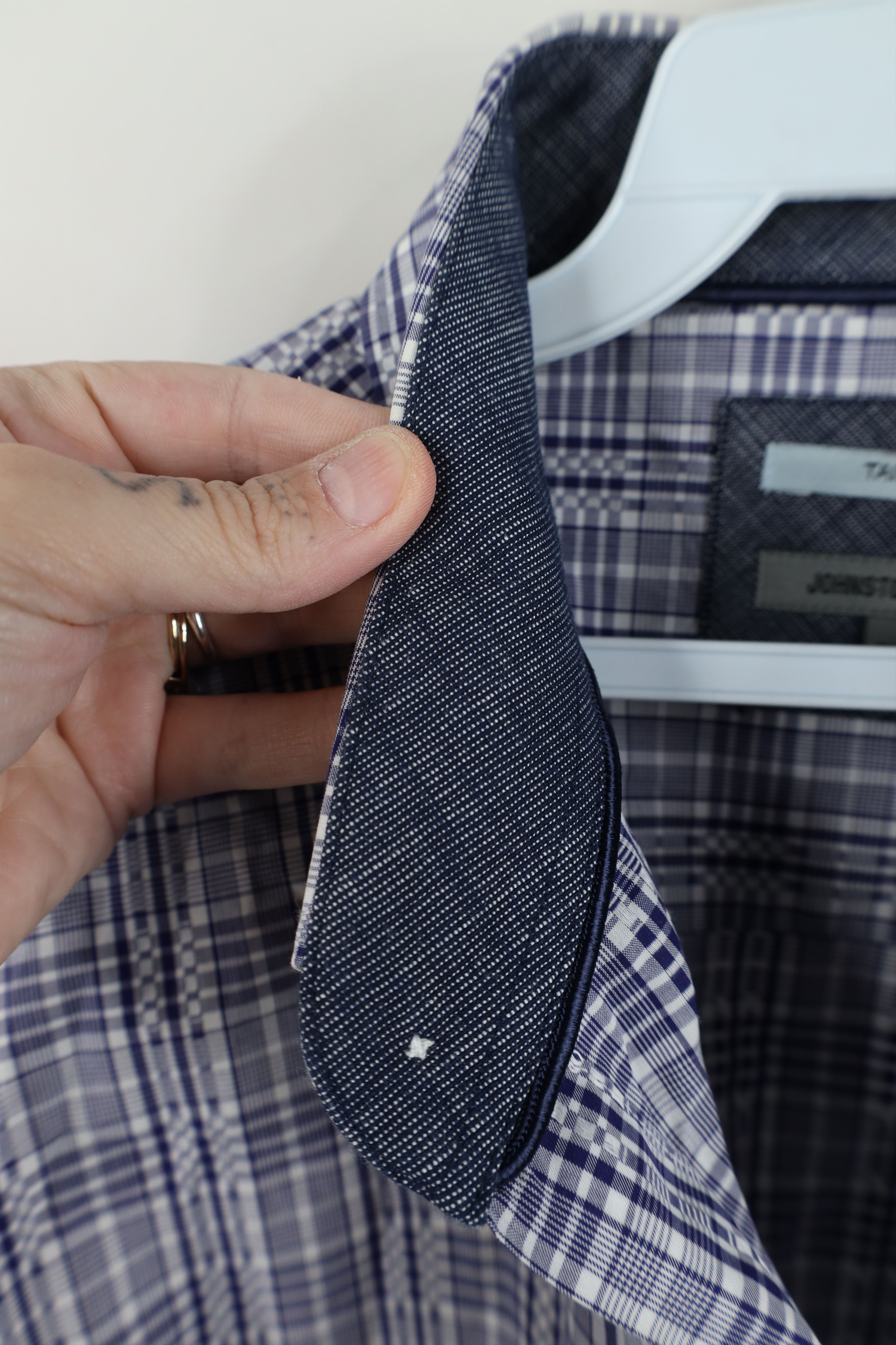 Johnston & Murphy Johnston & Murphy Fit Checkered Knit Collared Button Shirt Size US L / EU 52-54 / 3 - 9 Thumbnail