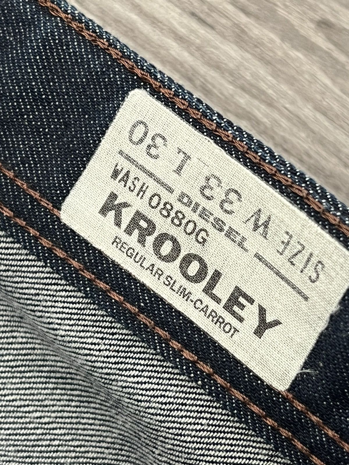 Diesel Diesel Avant Garde Krooley Regular Slim-Carrot Selvage Jeans Size US 33 - 14 Thumbnail