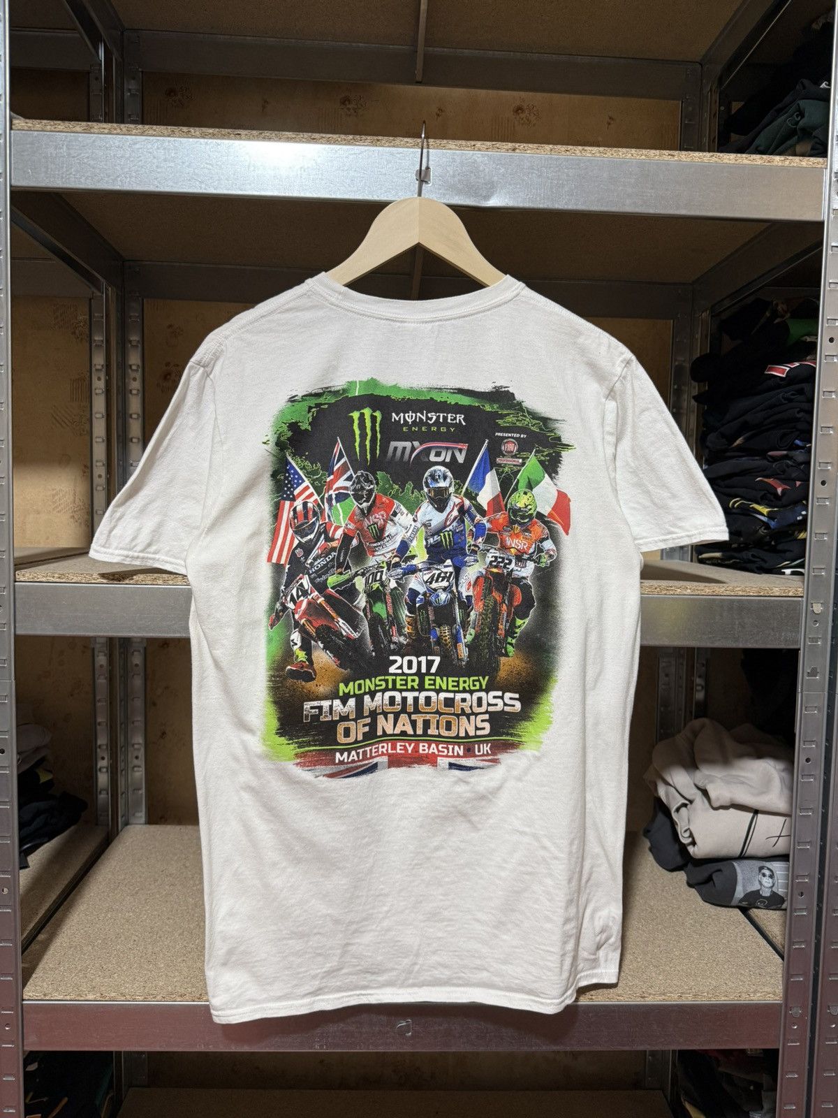 Fox Racing × Vintage Monster Energy FIM Motocross Of Nations 2017 Racing T-shirt Size US M / EU 48-50 / 2 - 2 Thumbnail