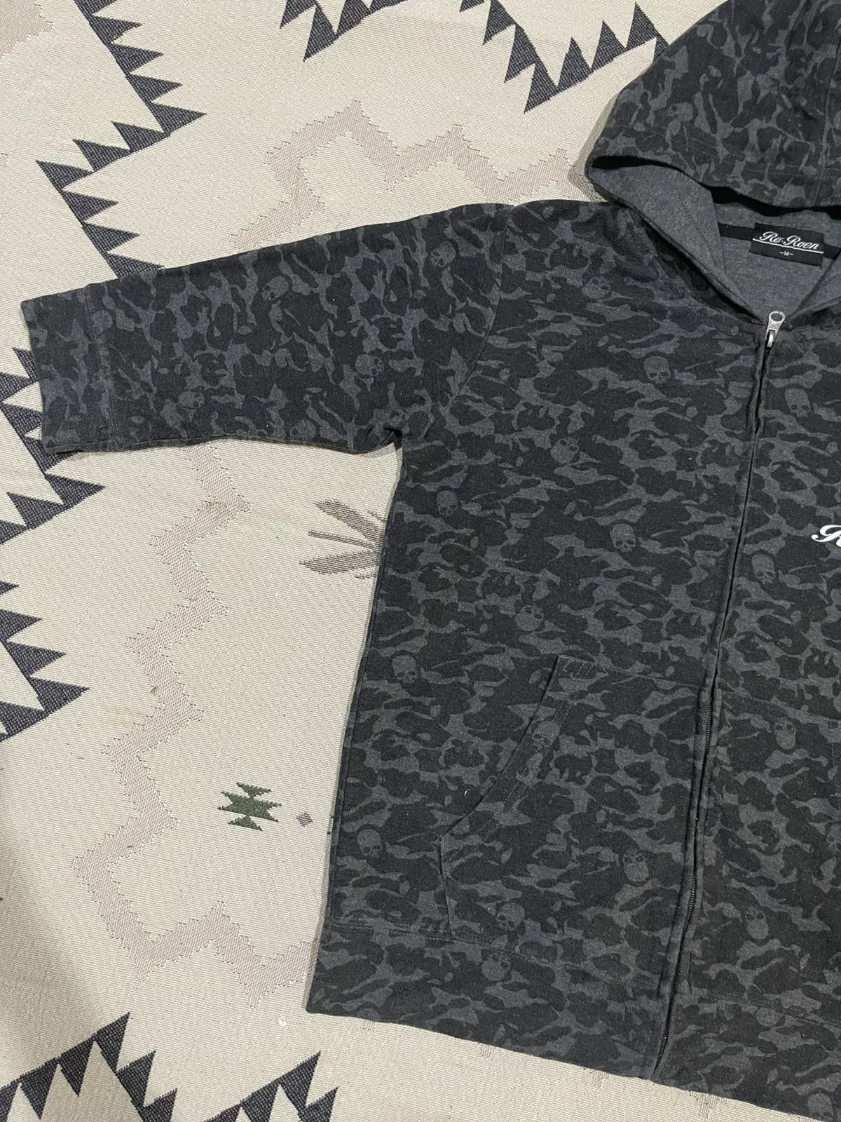 Roen 2000s RE ROEN SKULL CAMO FULL PRINT SHORT SLEEVE HOODIE ZIP Size M / US 6-8 / IT 42-44 - 3 Thumbnail