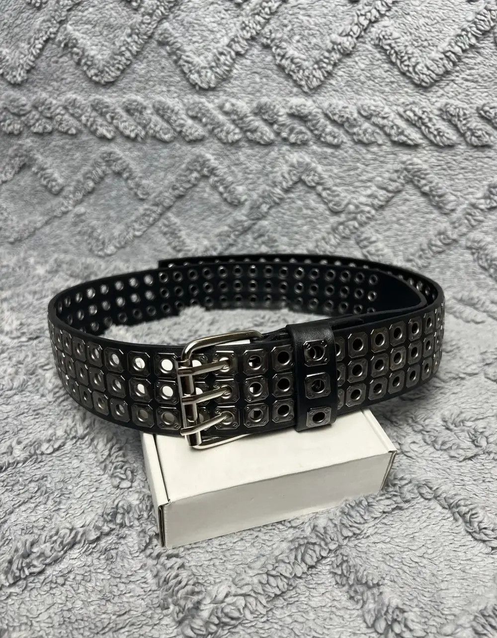 Pre-owned Hysteric Glamour X If Six Was Nine Vintage Y2k Avant Garde Studded Metal Details Belt In Black/silver