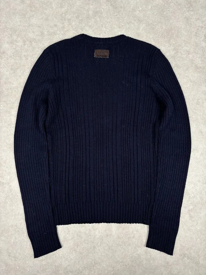 Dolce & Gabbana 2000s Dolce & Gabbana Navy Wool Ribbed Sweater Size US M / EU 48-50 / 2 - 4 Thumbnail