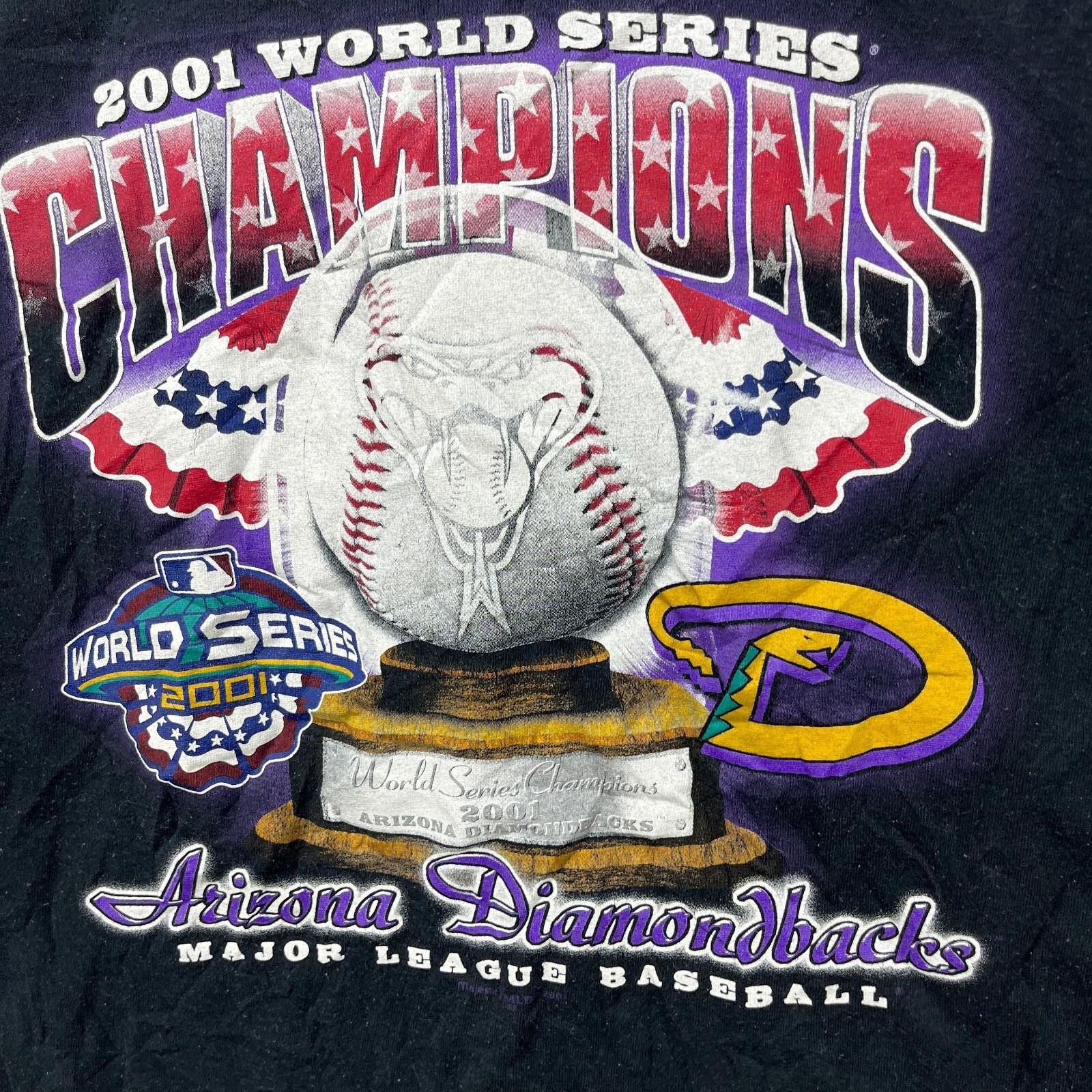 Majestic Vintage 2001 Arizona Diamondbacks Champions T-Shirt XL Size US XL / EU 56 / 4 - 3 Thumbnail