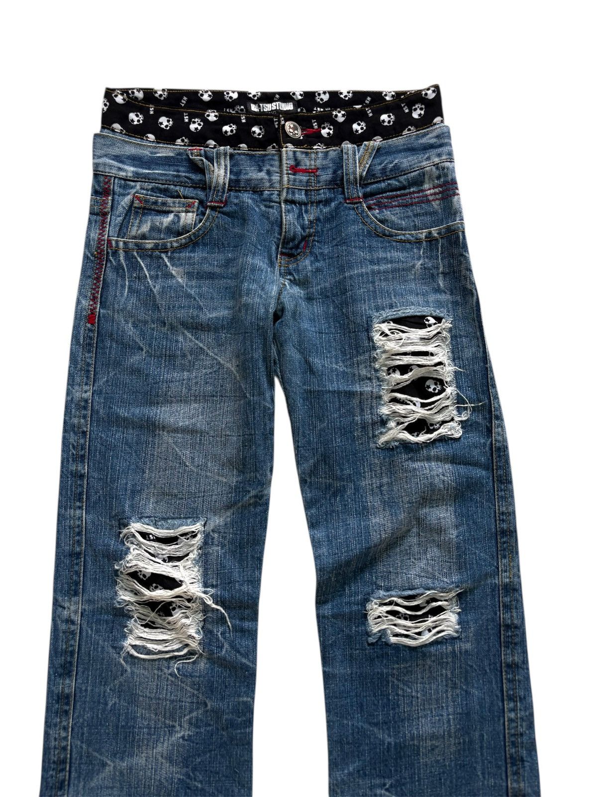 Isamu Katayama Backlash BA-TSU Studio Skull Pants Size US 27 - 10 Thumbnail