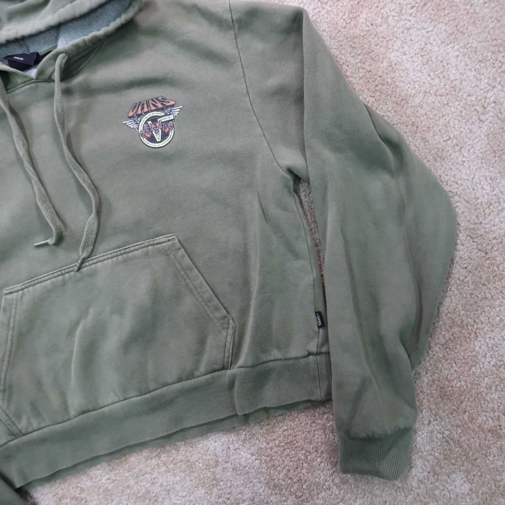 Vans Vans Hoodie Women's M Hooded Sweatshirt Logo Long Sleeve green Size M / US 6-8 / IT 42-44 - 3 Thumbnail
