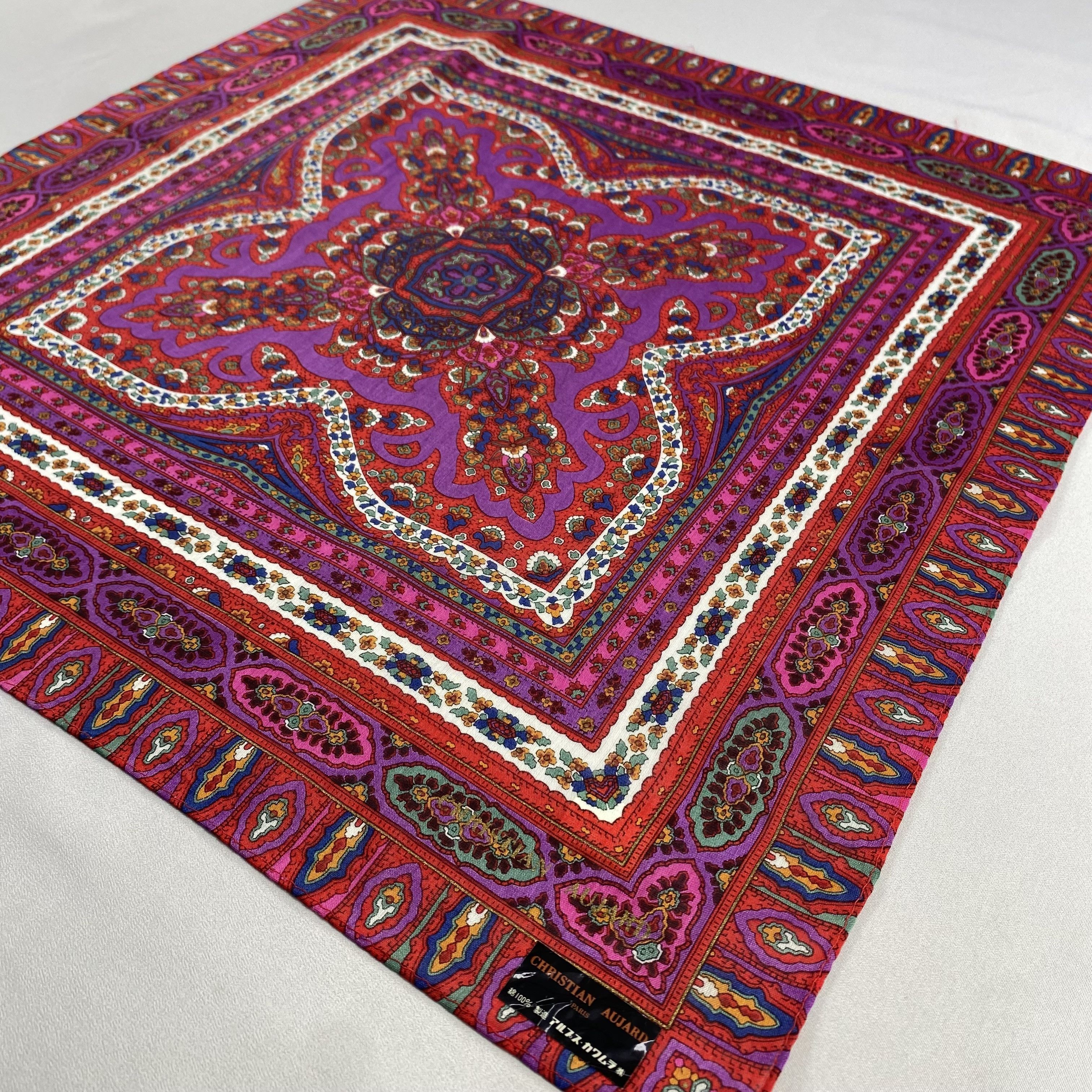 Japanese Brand × Vintage NWT Christian Aujard Paris Handkerchief / Neckerchief-P1183 Size ONE SIZE - 2 Thumbnail