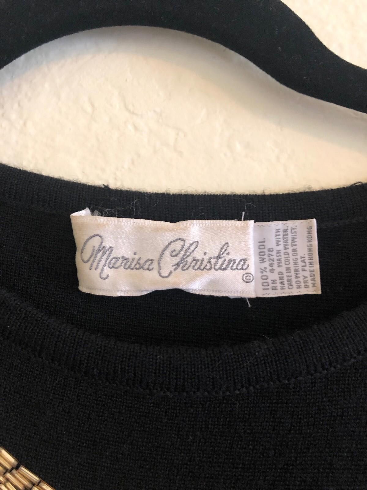 Designer MARISA CHRISTINA EMBELLISHED SWEATER VINTAGE SIZE M/L Size S / US 4 / IT 40 - 3 Thumbnail