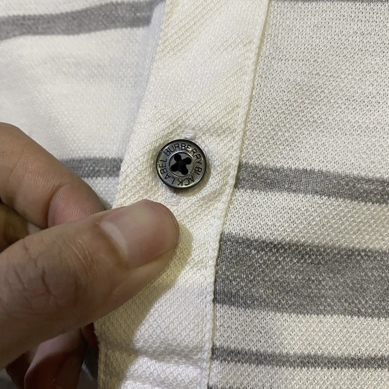 Burberry BURBERRY Black Label Basic Logo Stripe Polo Shirts Size US L / EU 52-54 / 3 - 4 Thumbnail