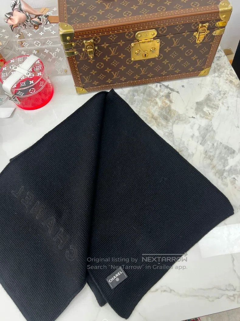 Chanel Chanel Tweed logo full-stitched letter scarf Size ONE SIZE - 2 Thumbnail