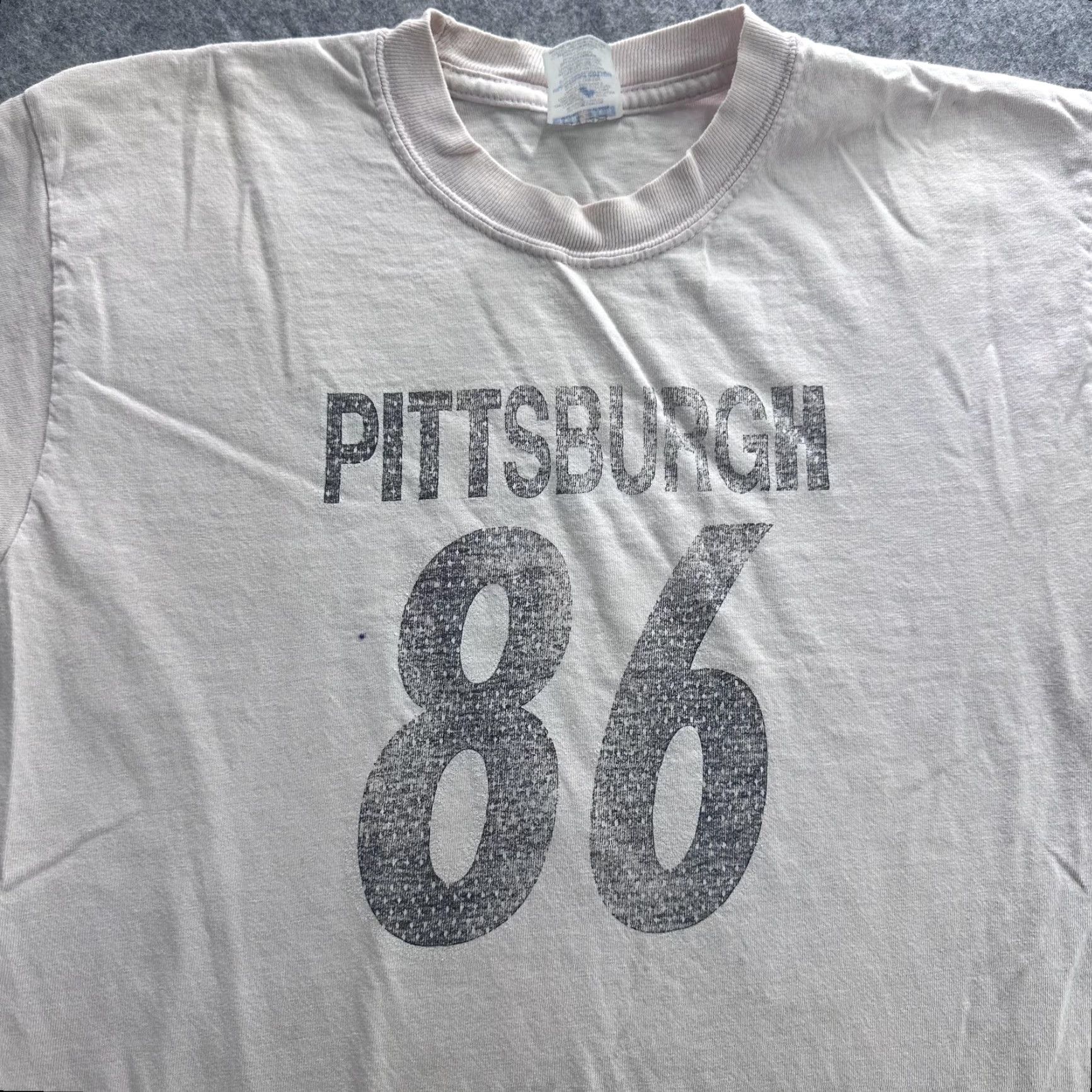 Other VINTAGE Pittsburgh 86 Graphic T-Shirt Mens Medium Ivory Short Sleeve Crewneck Sports Size US M / EU 48-50 / 2 - 2 Thumbnail