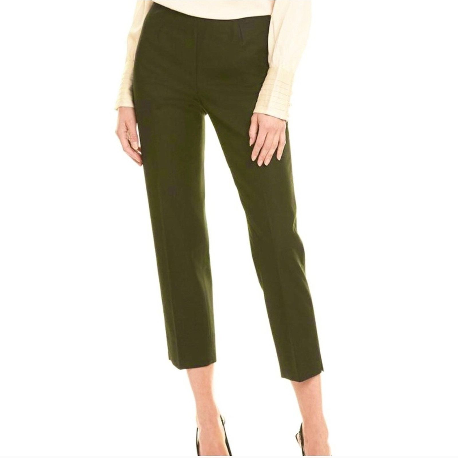 Lafayette 148 Lafayette 148 New York Fatigue Cropped Side Zip Dress Pants Size 40" / US 18 - 1 Thumbnail