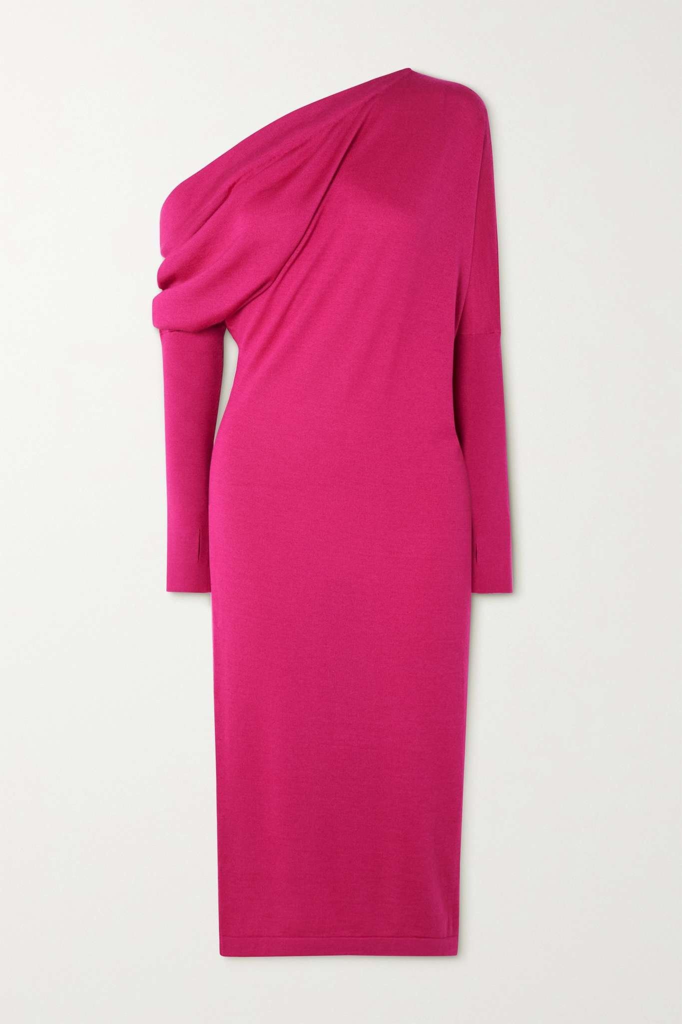 Tom Ford o1y0126 Midi Dress in Fuchsia Size M / US 6-8 / IT 42-44 - 1 Thumbnail