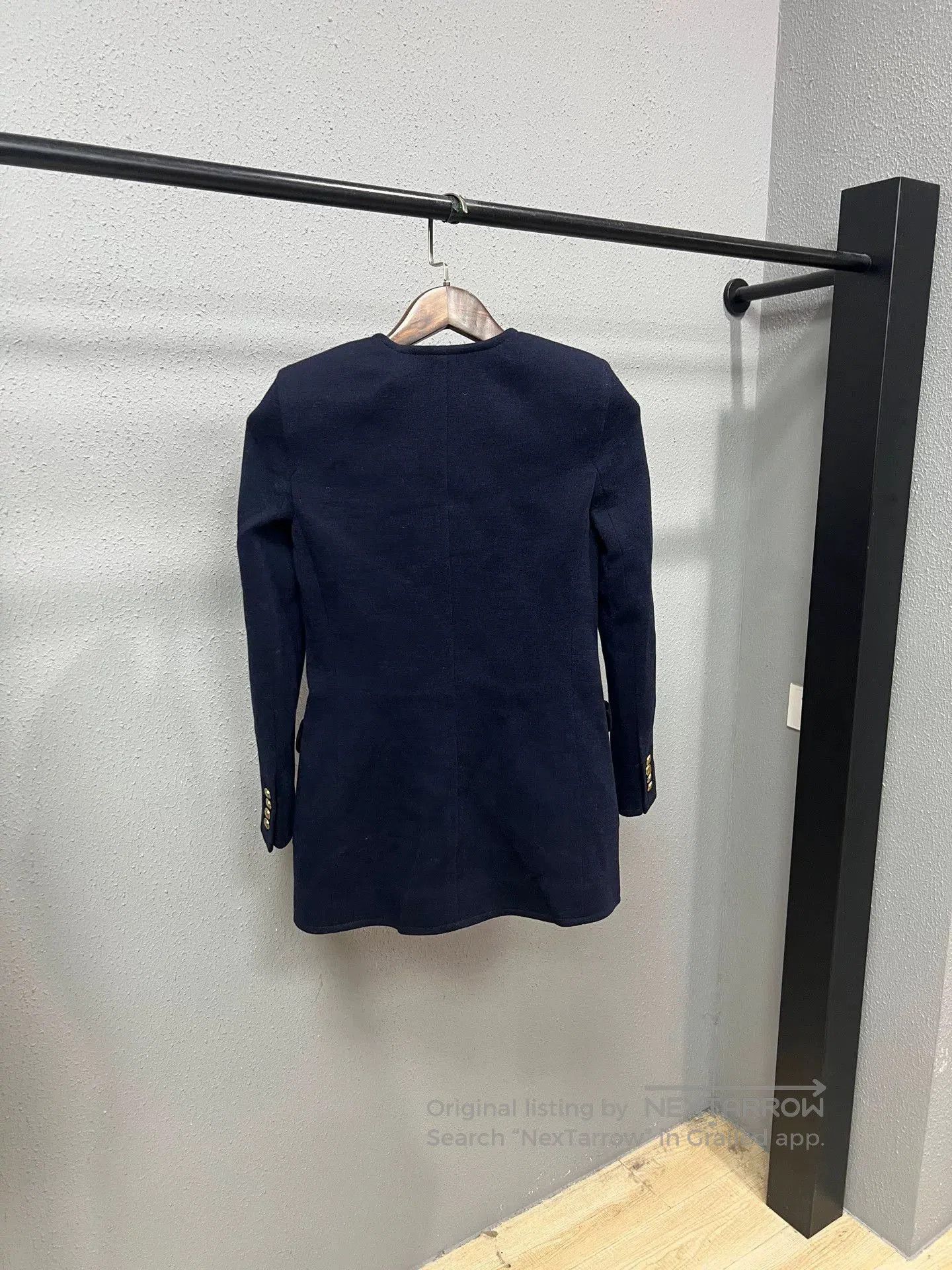 Saint Laurent Paris navy double-breasted coat by Saint Laurent. Size S / US 4 / IT 40 - 2 Thumbnail