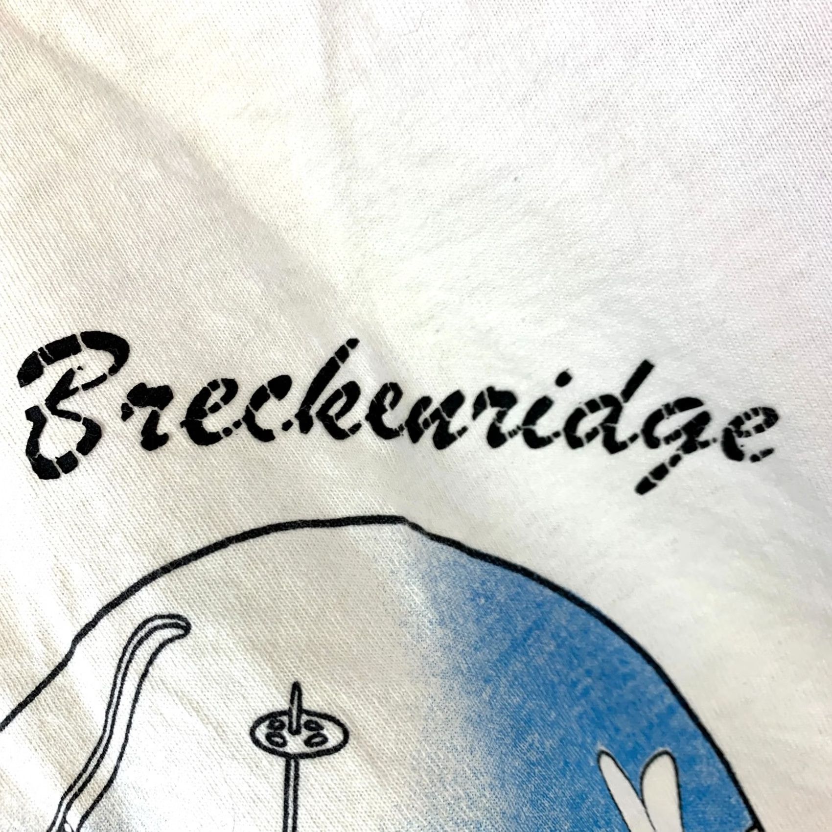 Vintage VINTAGE Stedman Breckenridge Ski Snowball Tee T-Shirt XL White Cotton Graphic Print Crew Neck Short Sleeve Unisex Adults Men Women Size US XL / EU 56 / 4 - 5 Thumbnail