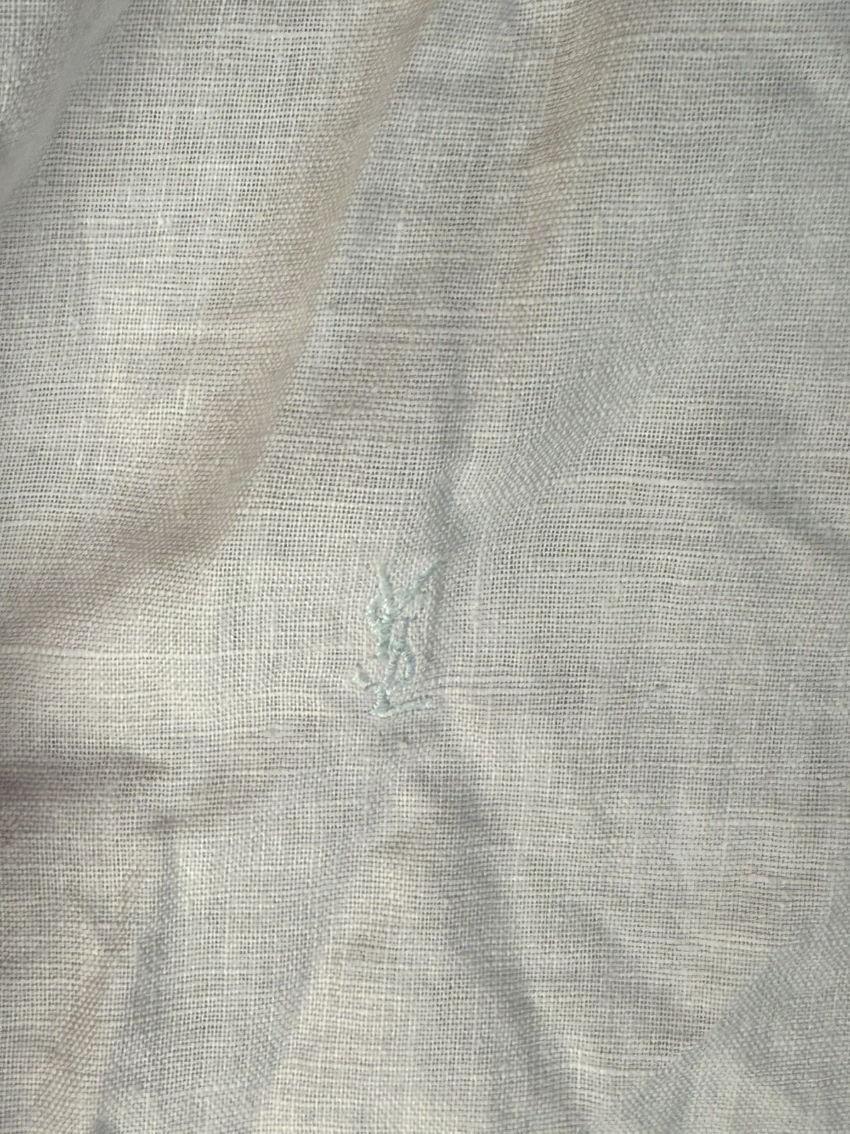 Yves Saint Laurent Linen YSL Shirt Short Sleeve Button Up Collar Vintage y2k Size US XL / EU 56 / 4 - 3 Thumbnail