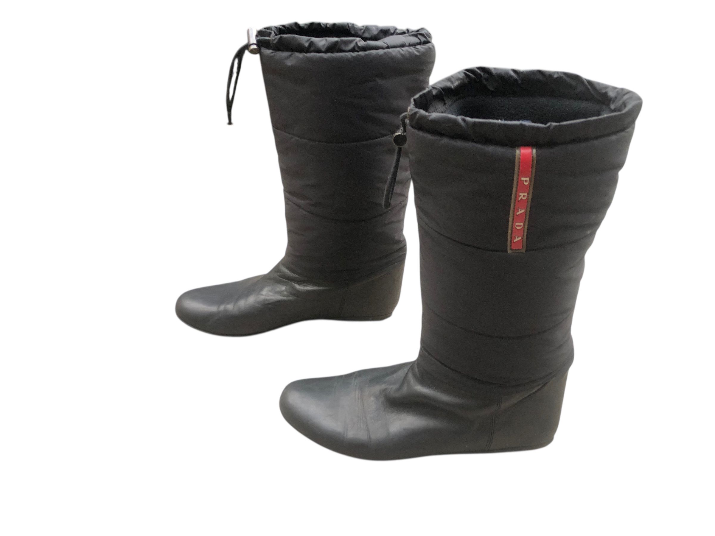 Prada 🔥Vintage PRADA Sport Knee-High Leather Snow Boots Archive Size US 8.5 / IT 38.5 - 6 Thumbnail