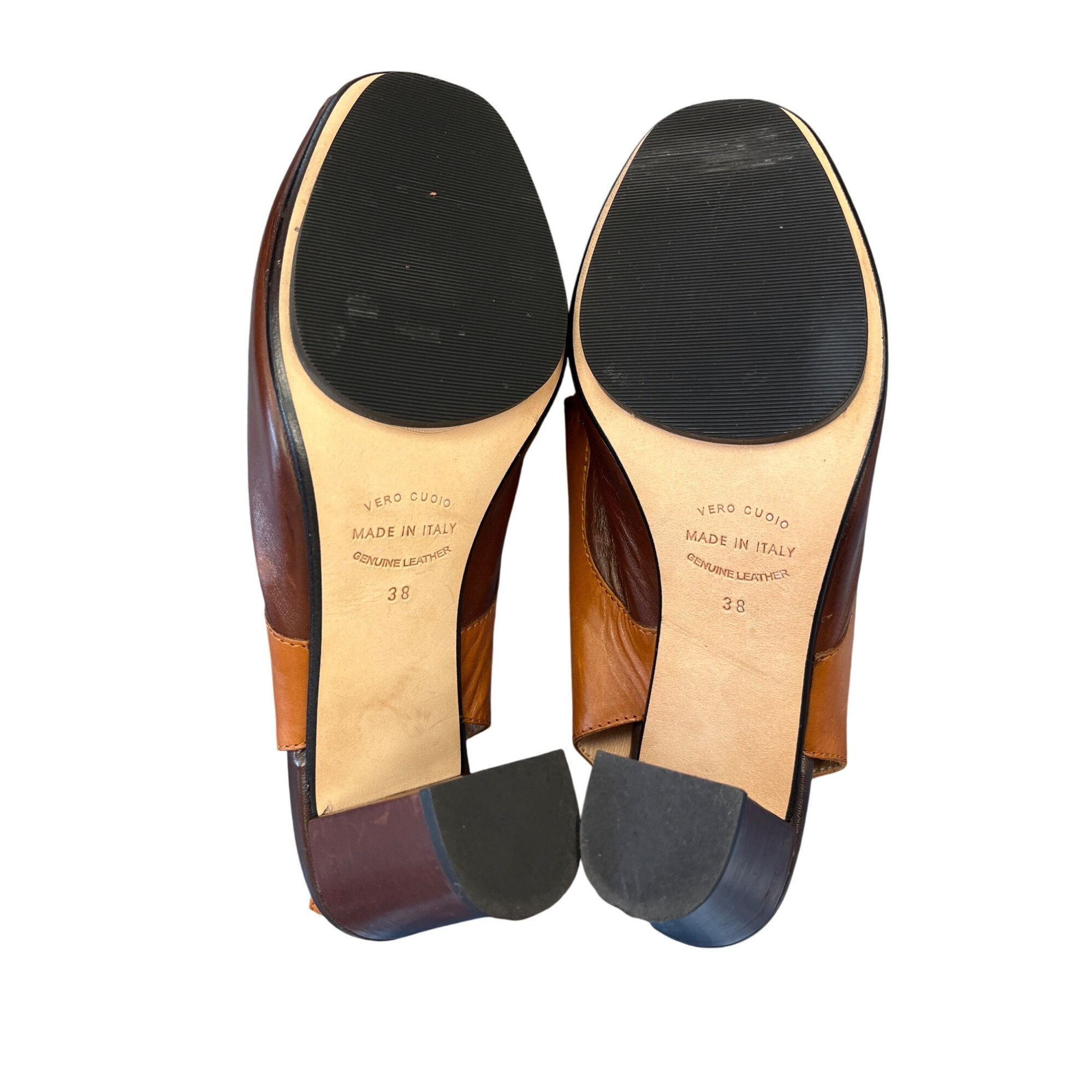 Other Anyi Lu Womens Brown Leather Slingback Heals Sz 38 SKU 8947 Size US 8 / IT 38 - 6 Thumbnail