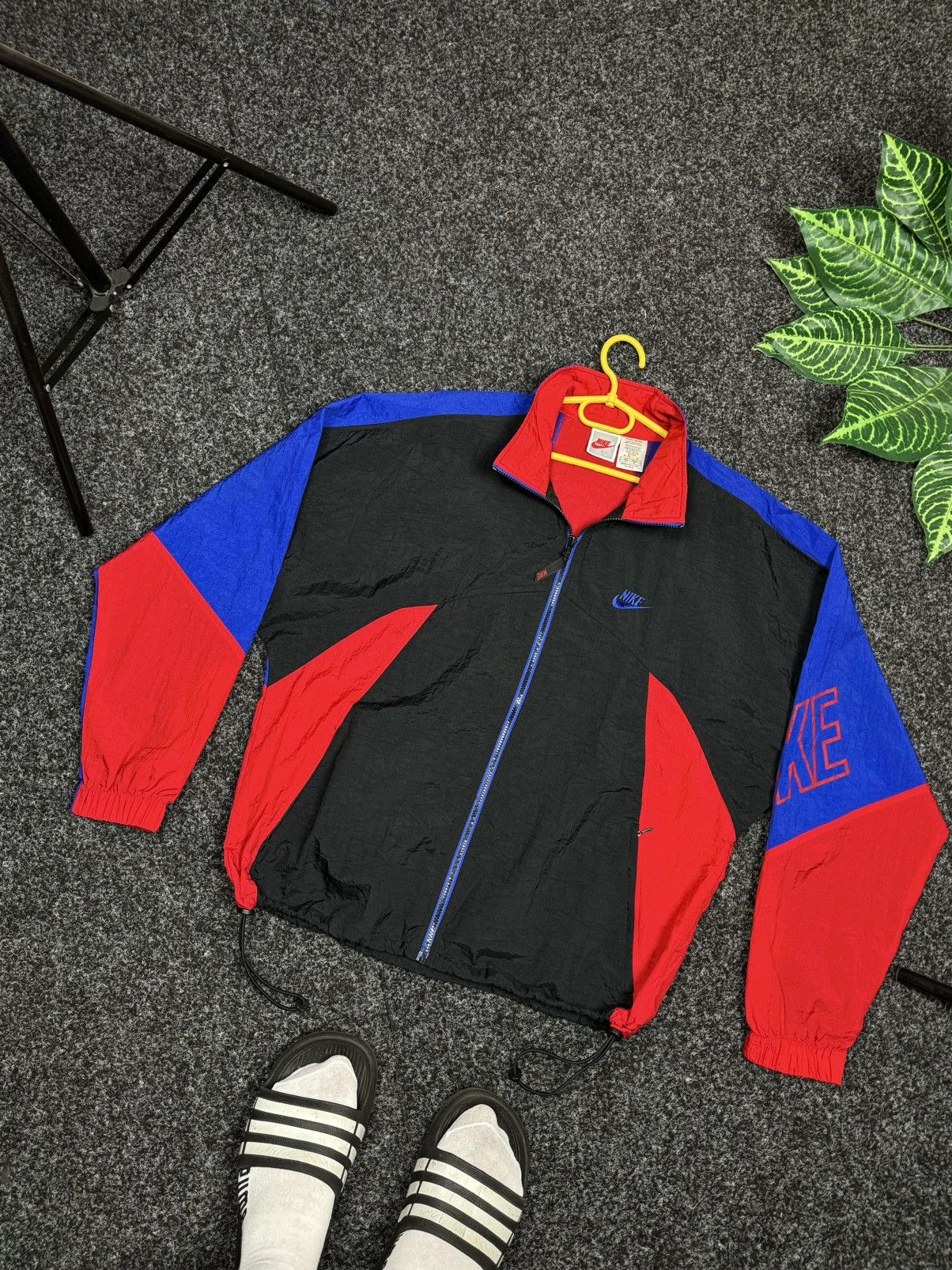 Nike Jacket Big Logo Size M Y2K drill style