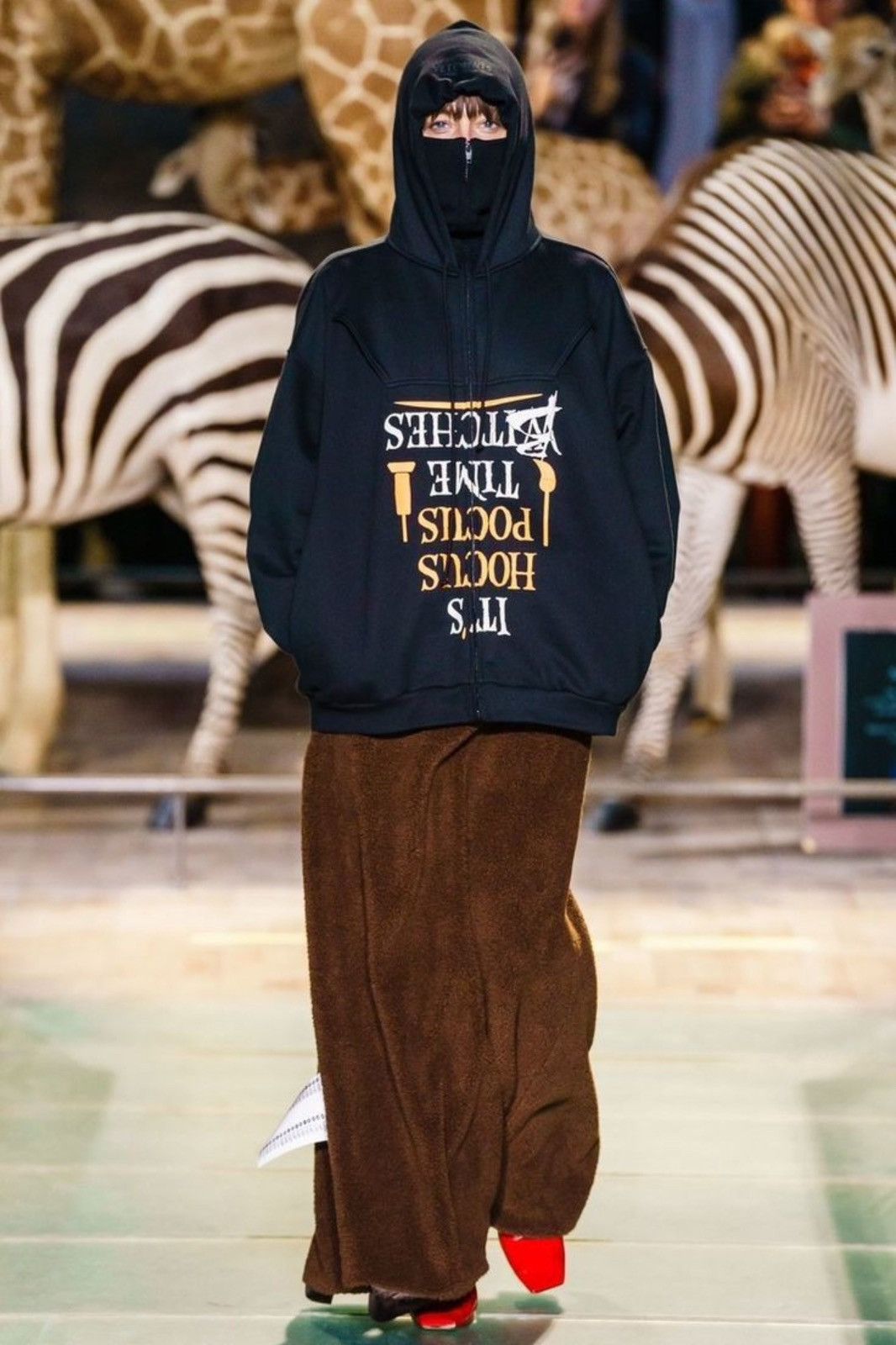 Vetements Vetements AW19 upside down Anarchy mask hoodie | Grailed